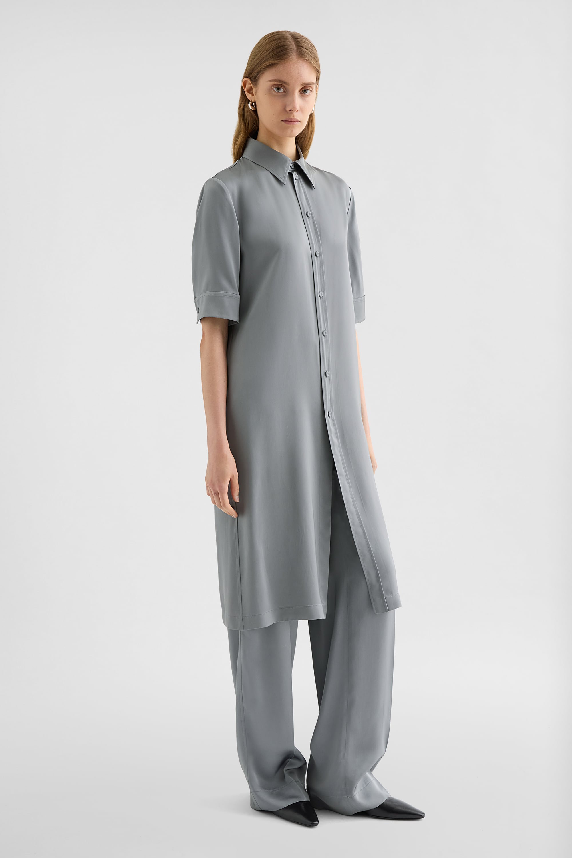 Fluid Viscose Shirt Woman | Jil Sander Official Online Store