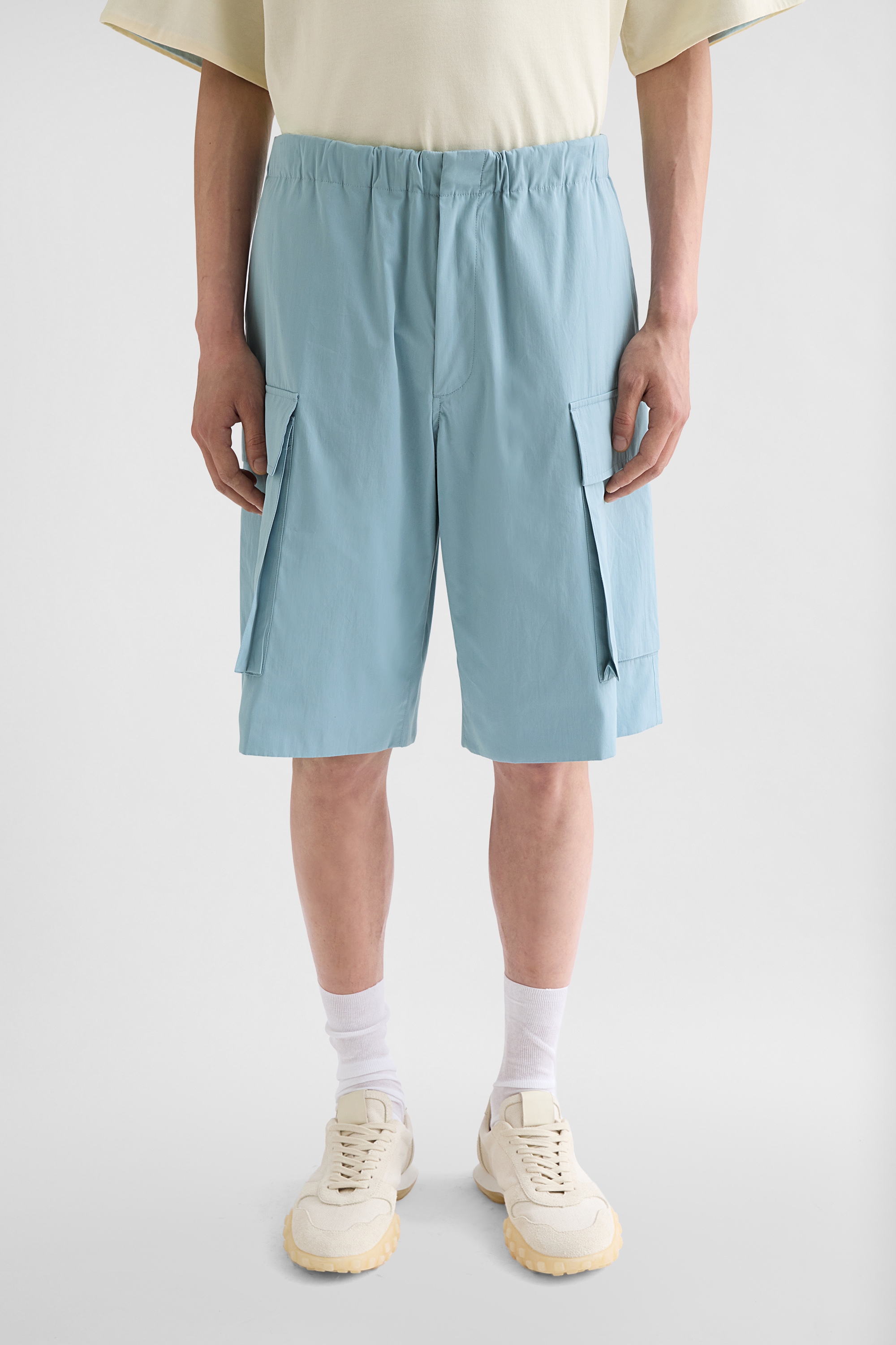Cotton Poplin Cargo Shorts 2