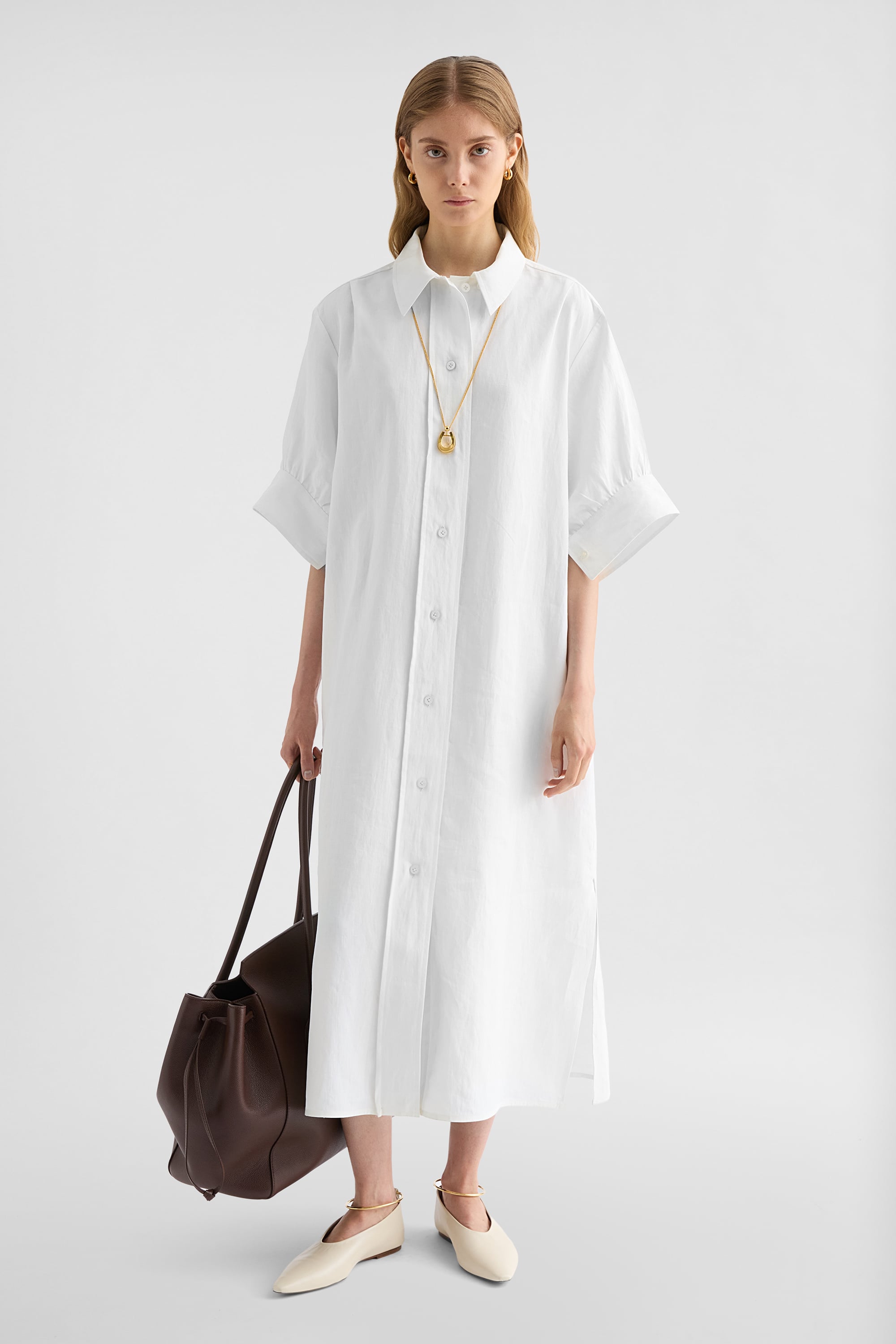 jil sander shirt dress Shirt Dress for Female - Optic White - Size 40 - Made in Italy