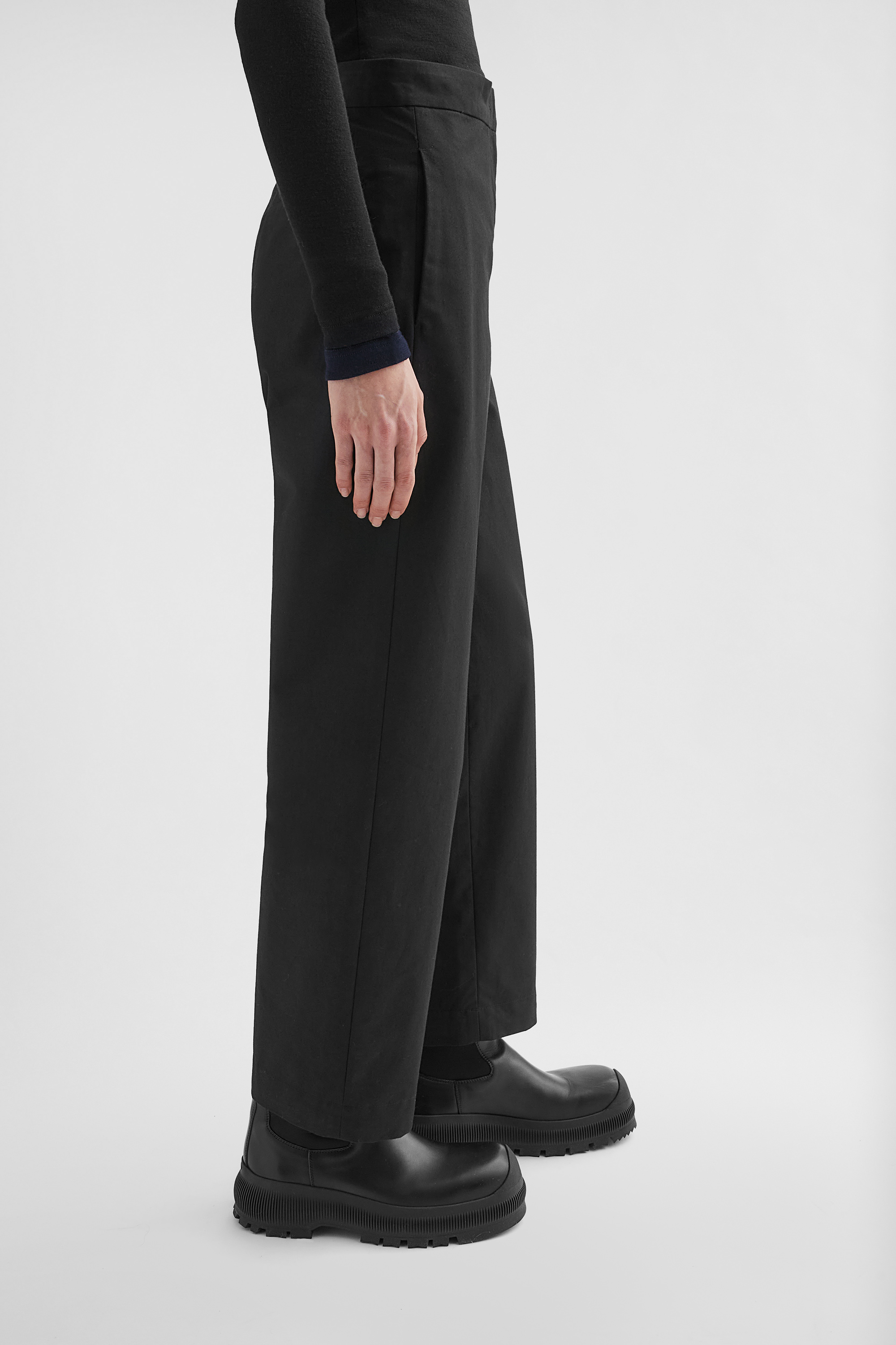 Cotton Tapered Trousers - Trousers - Image 3