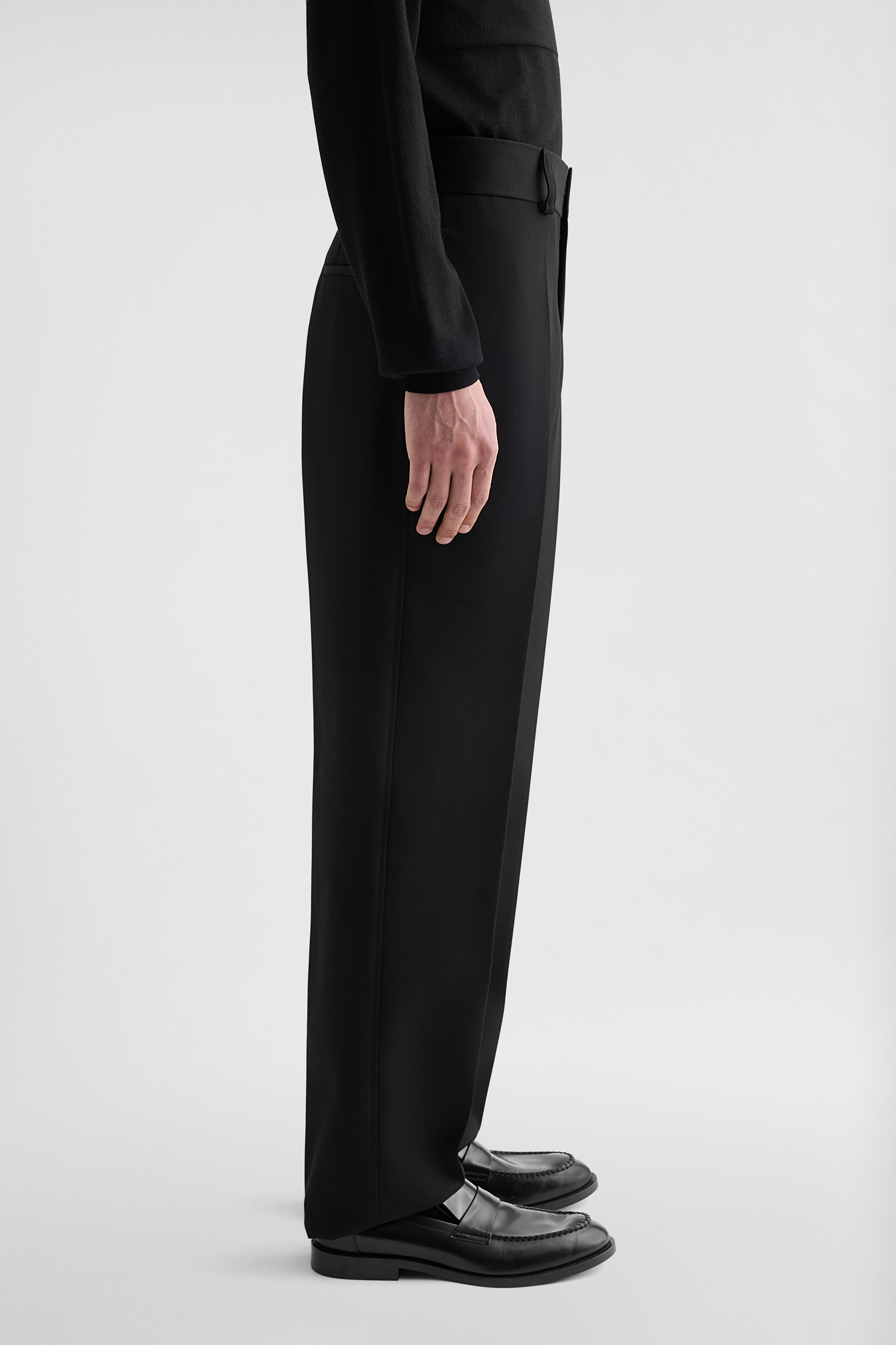 Lightweight Wool Gabardine Trousers - Trousers - Image 3