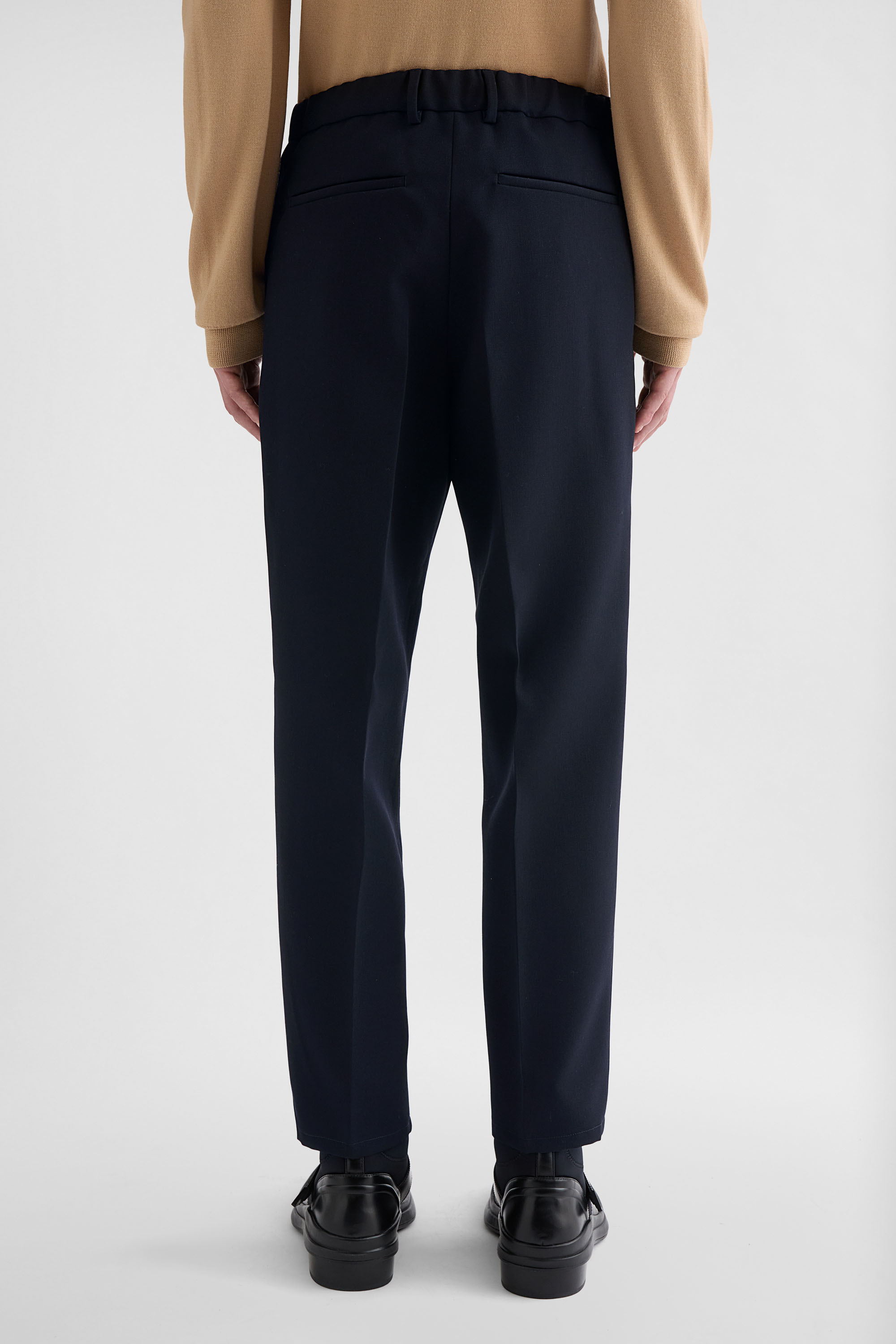 Wool Gabardine Tapered Trousers - Trousers - Image 4