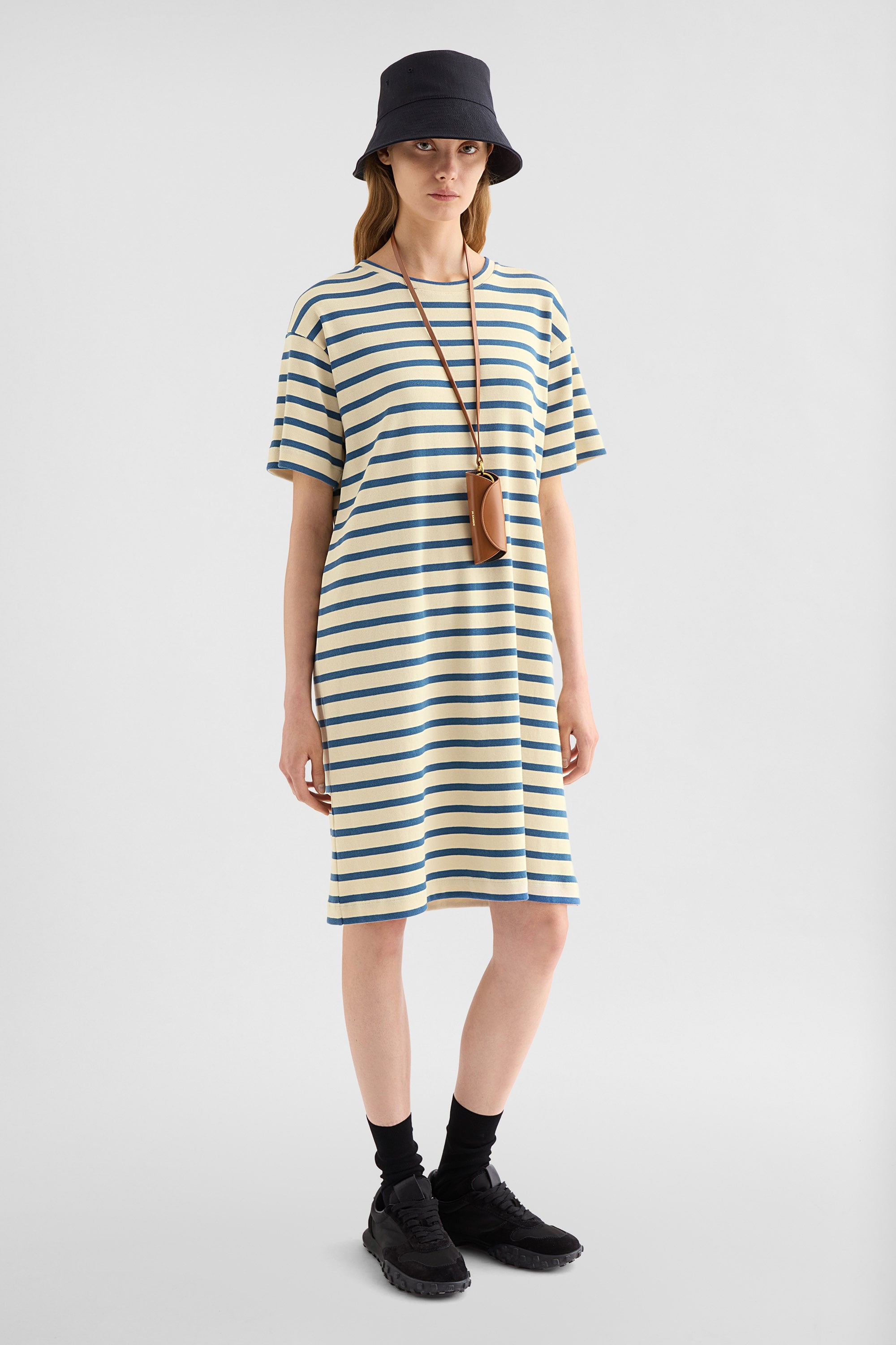 Cotton Crew-Neck Dress