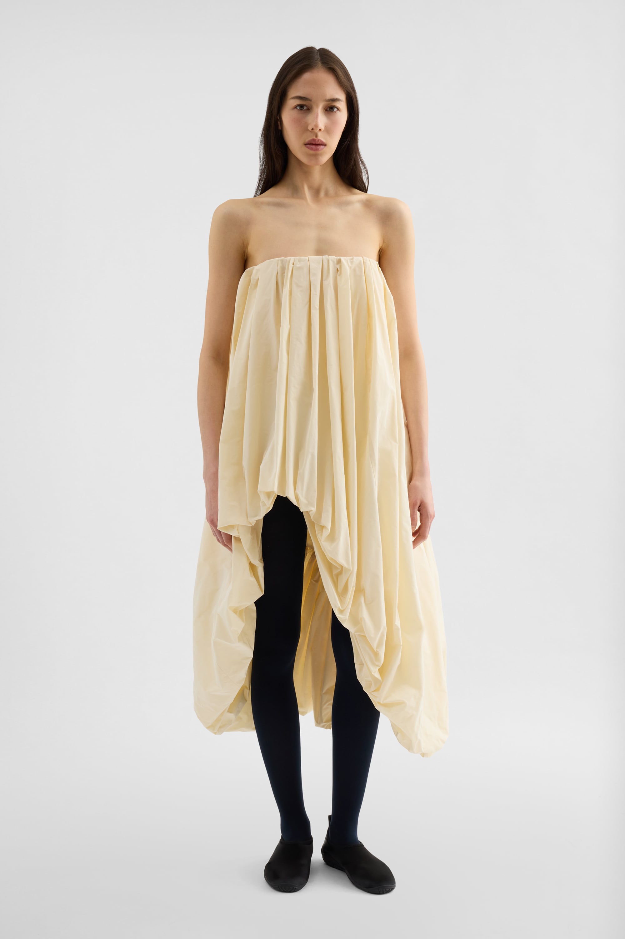Jil Sander Lightweight Taffeta Bustier Dress