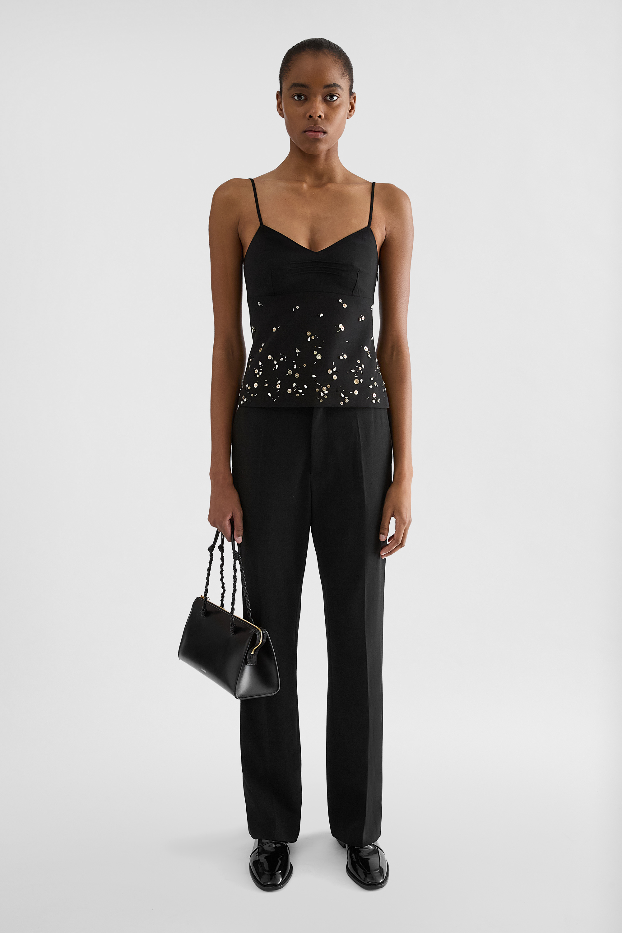 Jil Sander Wool Sablé Tailored Trousers