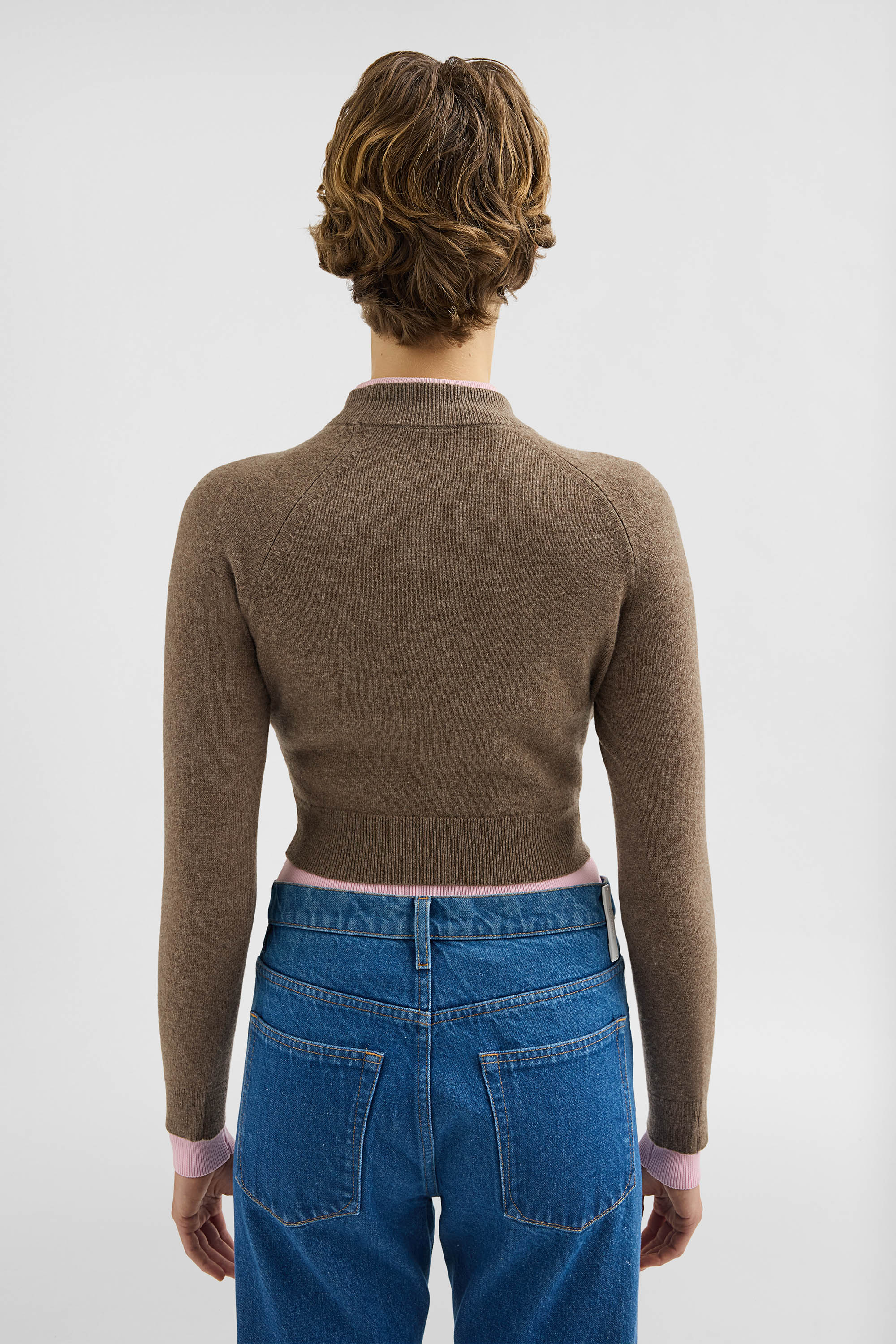 Wool Blend Cropped Sweater Woman | Jil Sander Official Online Store