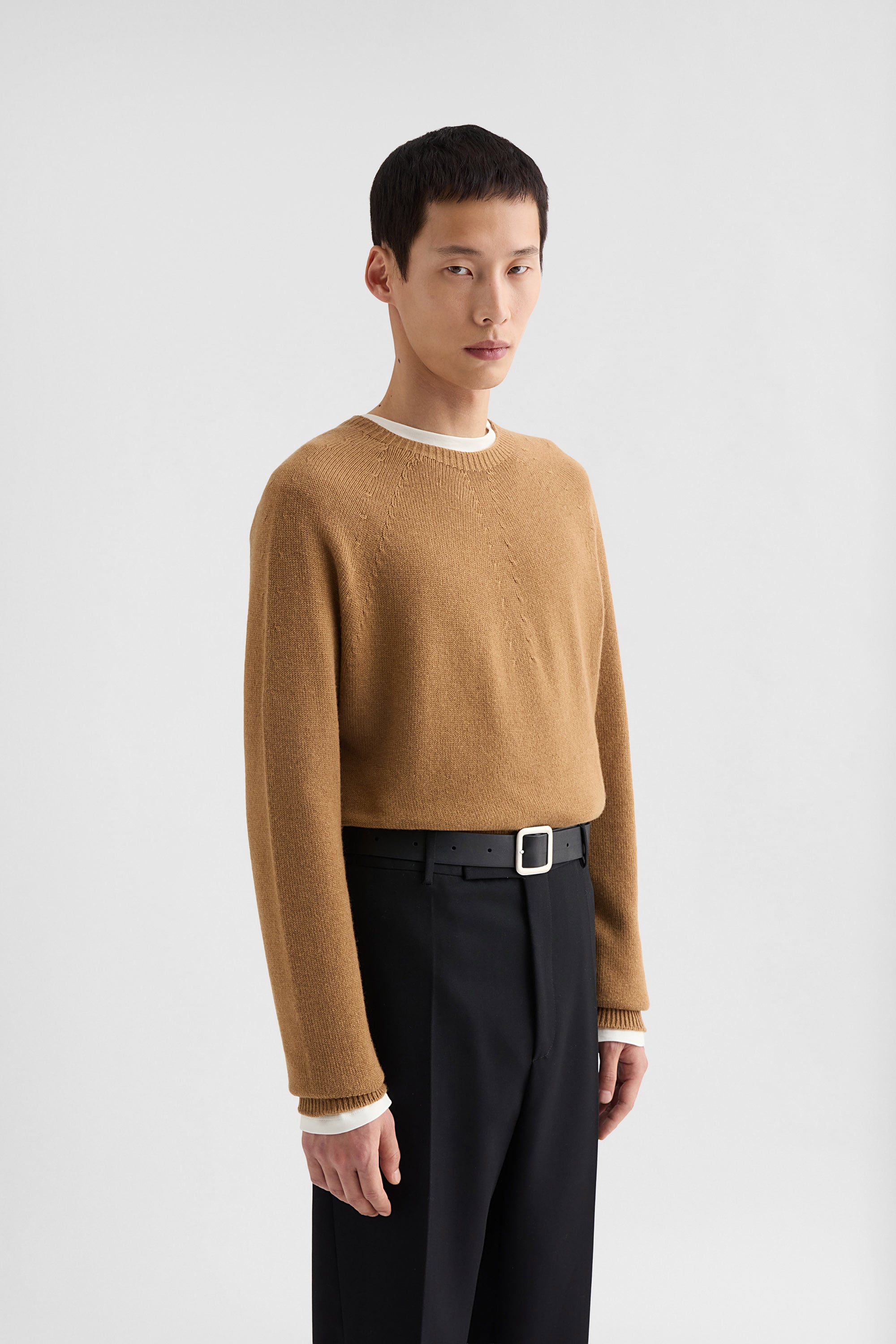 カシミヤ ブレンド クルーネックセーター メンズ | Jil Sander 公式