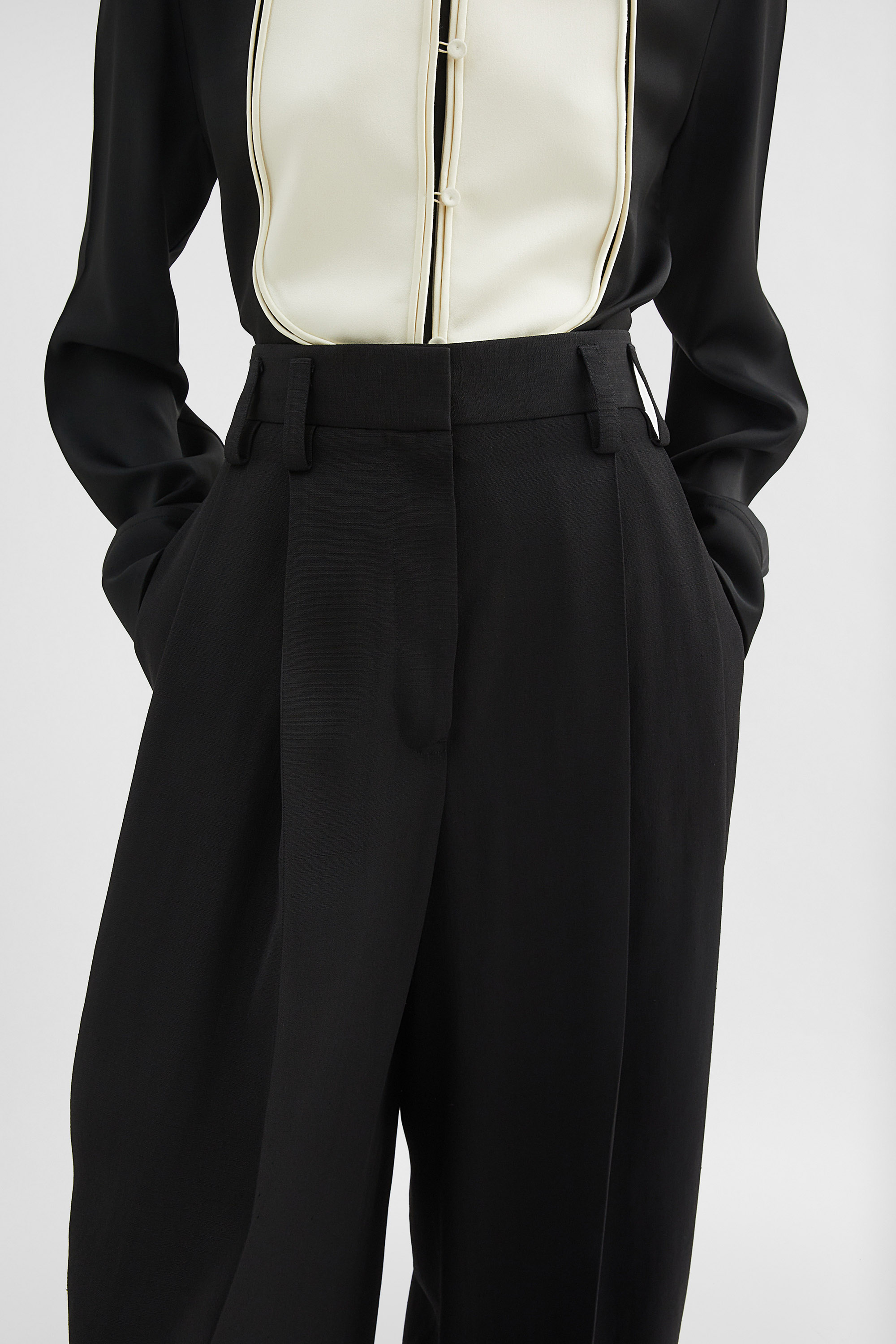Hose aus Seidenmischung - Hosen - Image 5