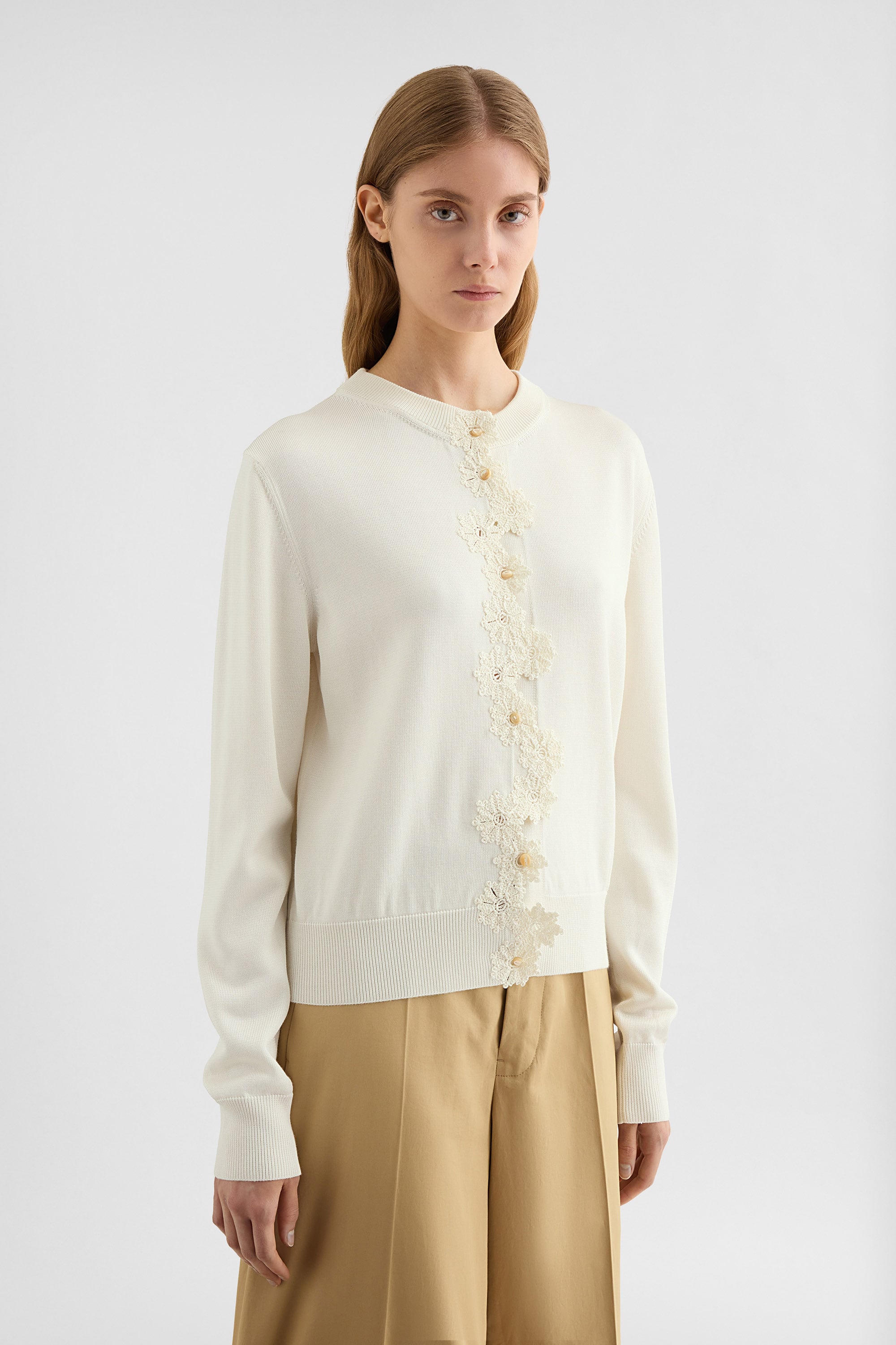 Cardigan with Crochet Flowers 2