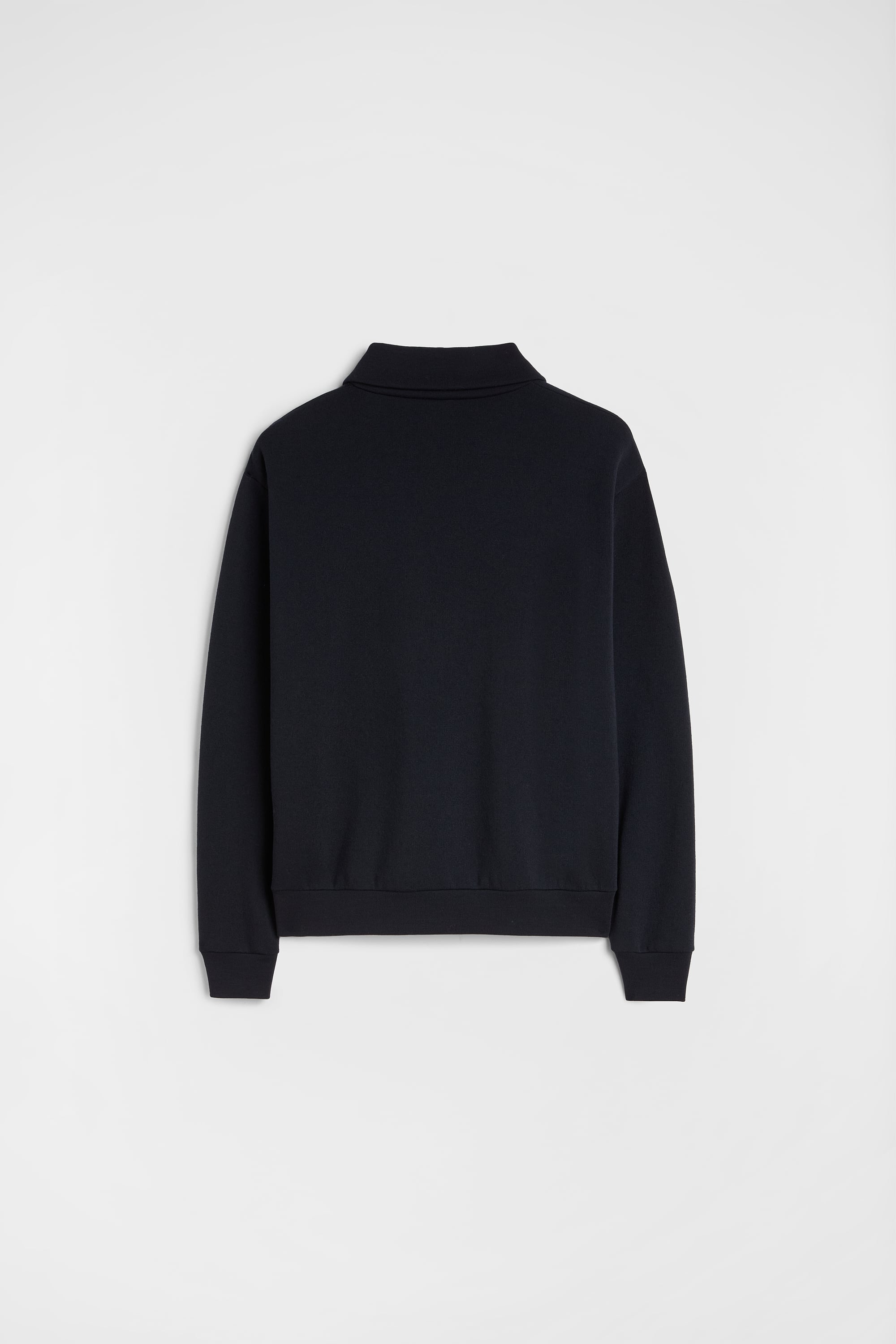 Cotton Blend Polo Sweatshirt 7