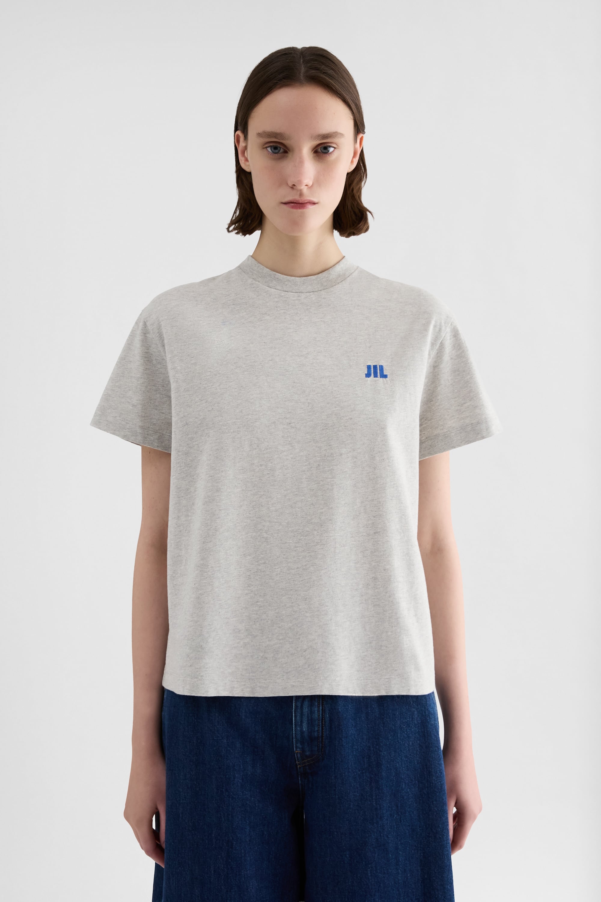 JIL SANDER グレー Tシャツ JIL SANDER (ジルサンダー) ジップポケット スウェット 半袖 Tシャツ