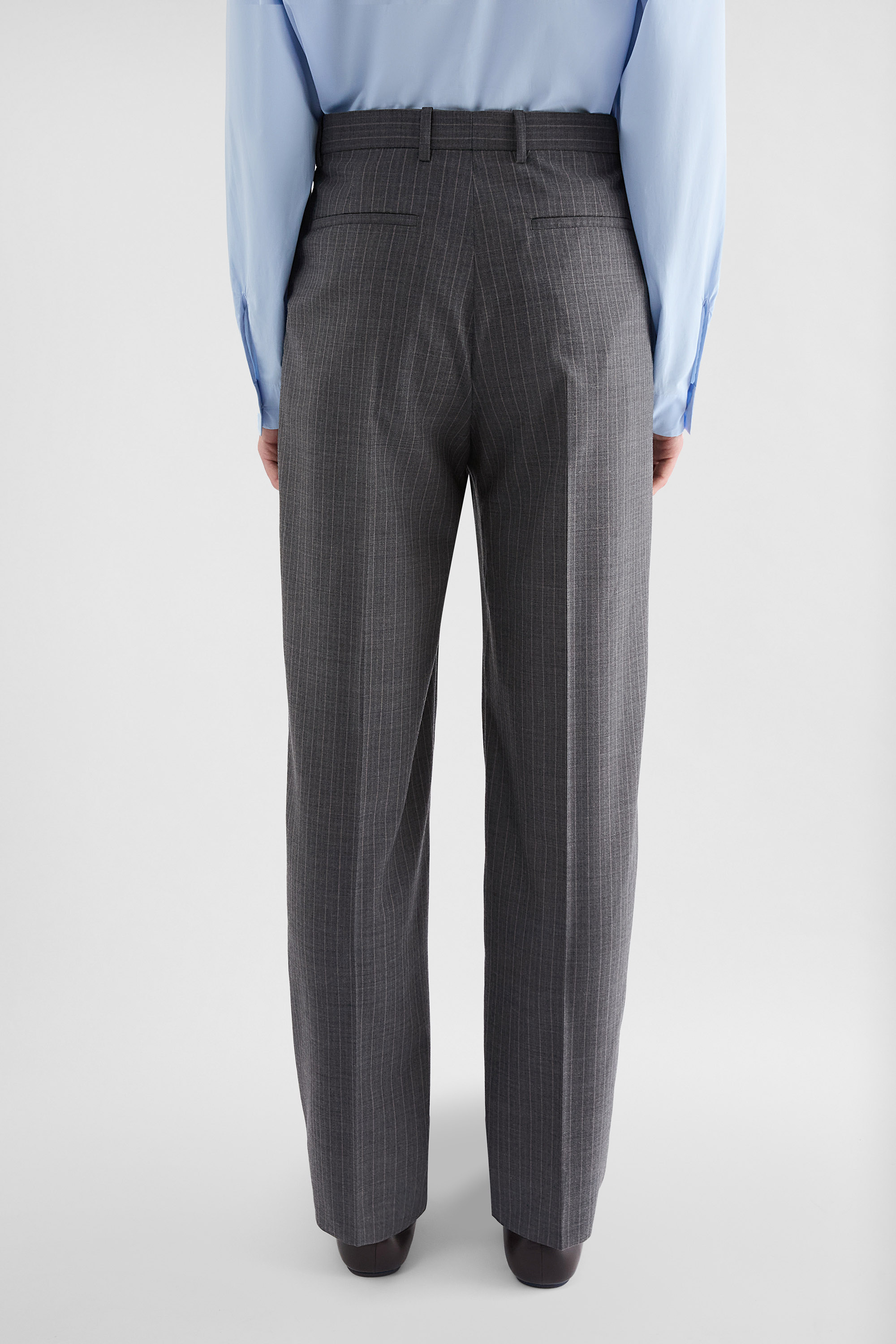 Wool Pinstripe Trousers 4