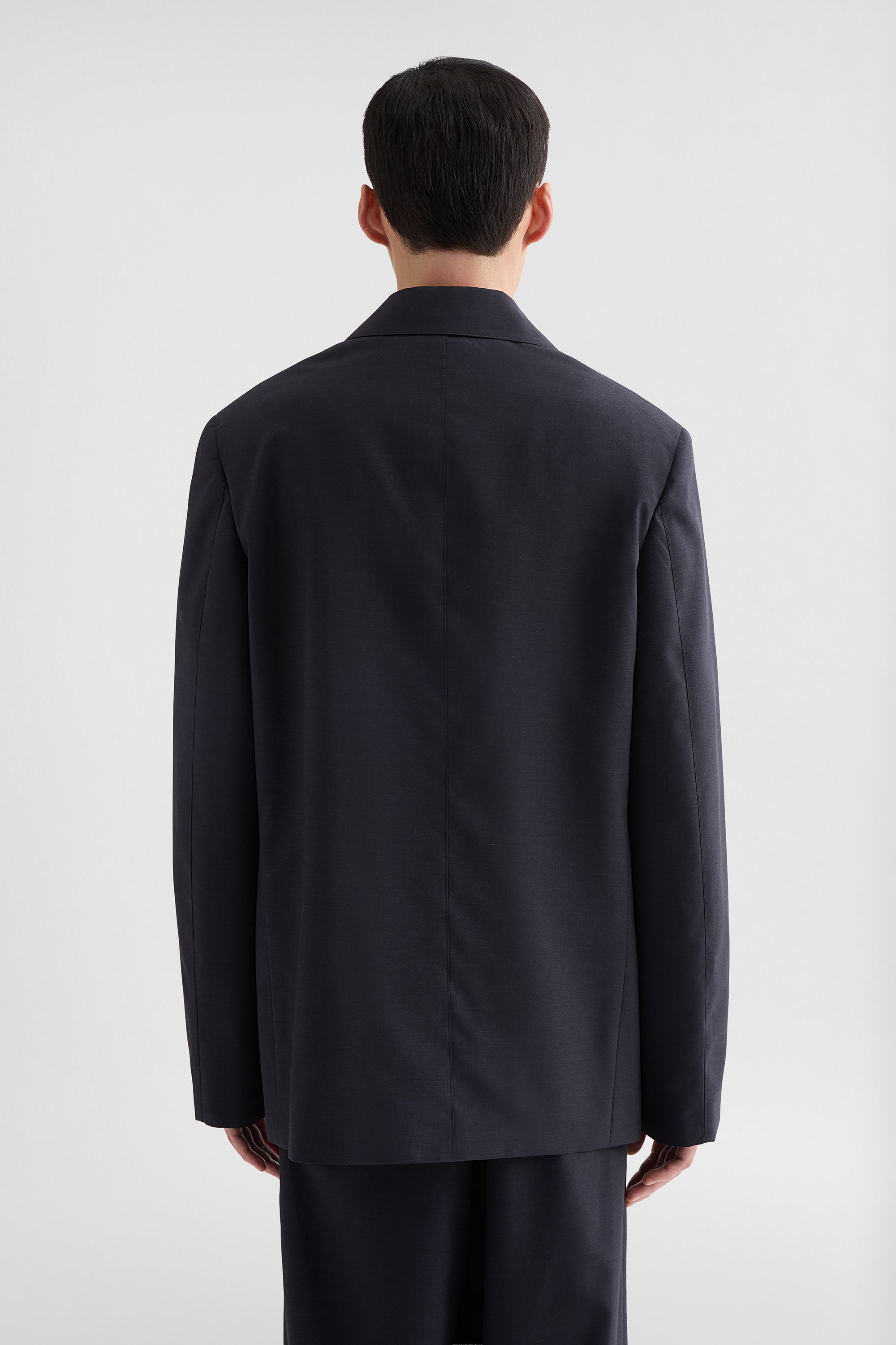 Wool Poplin Tailored Jacket