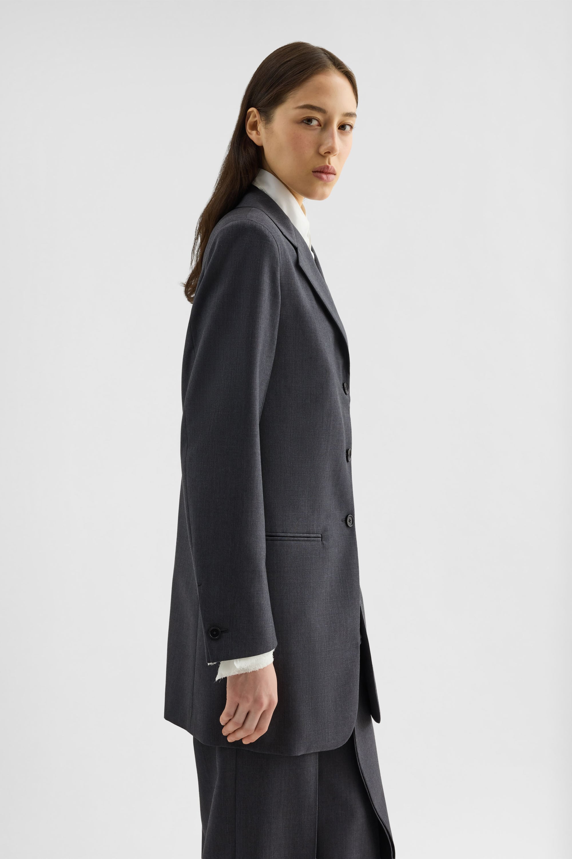 Fil-à-Fil Wool Tailored Jacket for Woman | Jil Sander Official