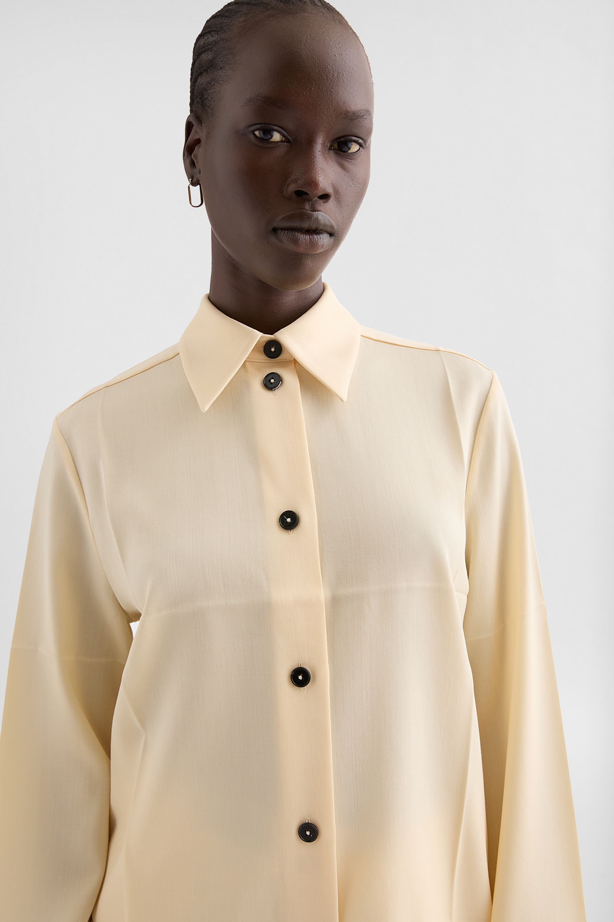 Lightweight Wool Gabardine Shirt - Shirts - Image 3