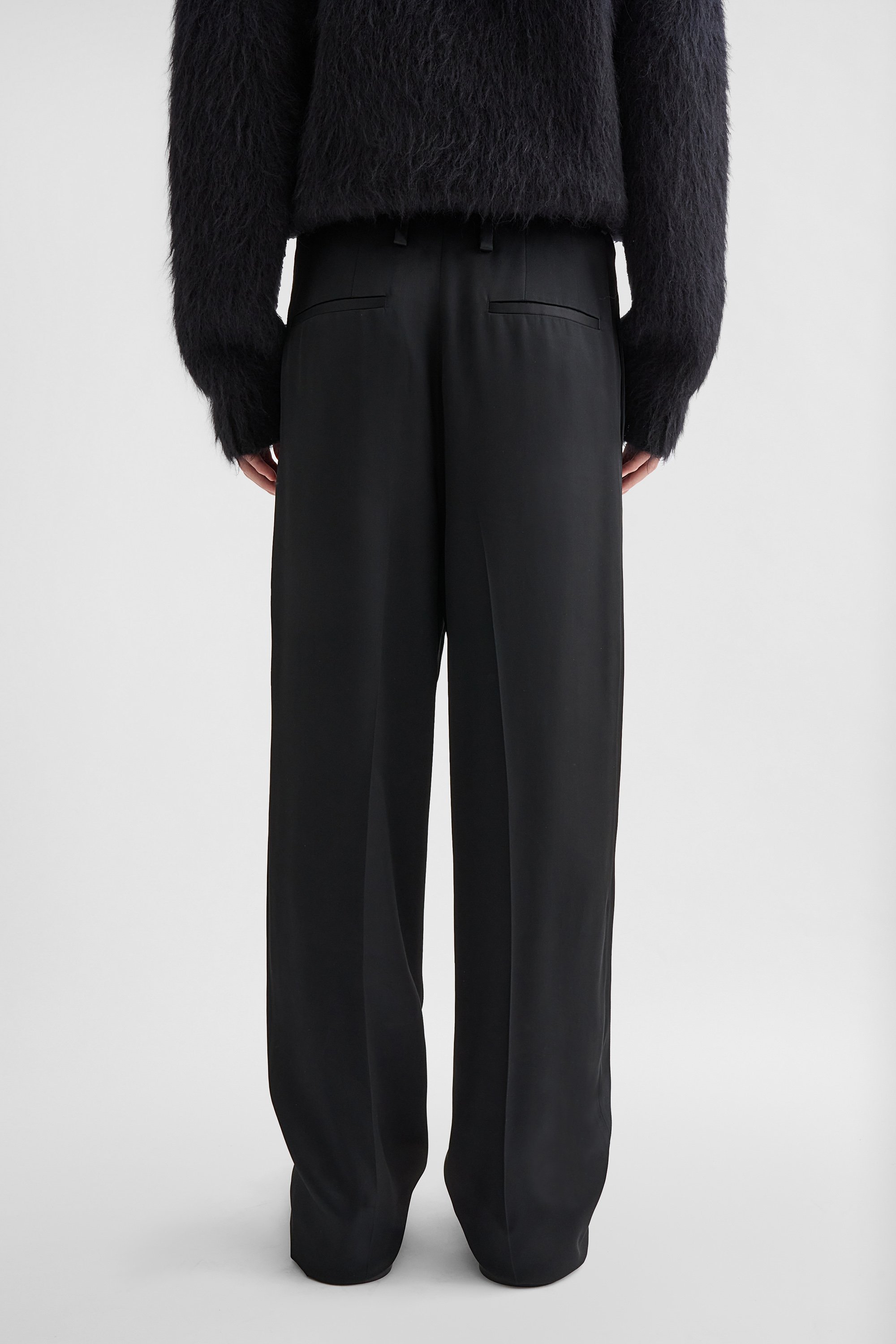 Fluid Viscose Trousers - Trousers - Image 4