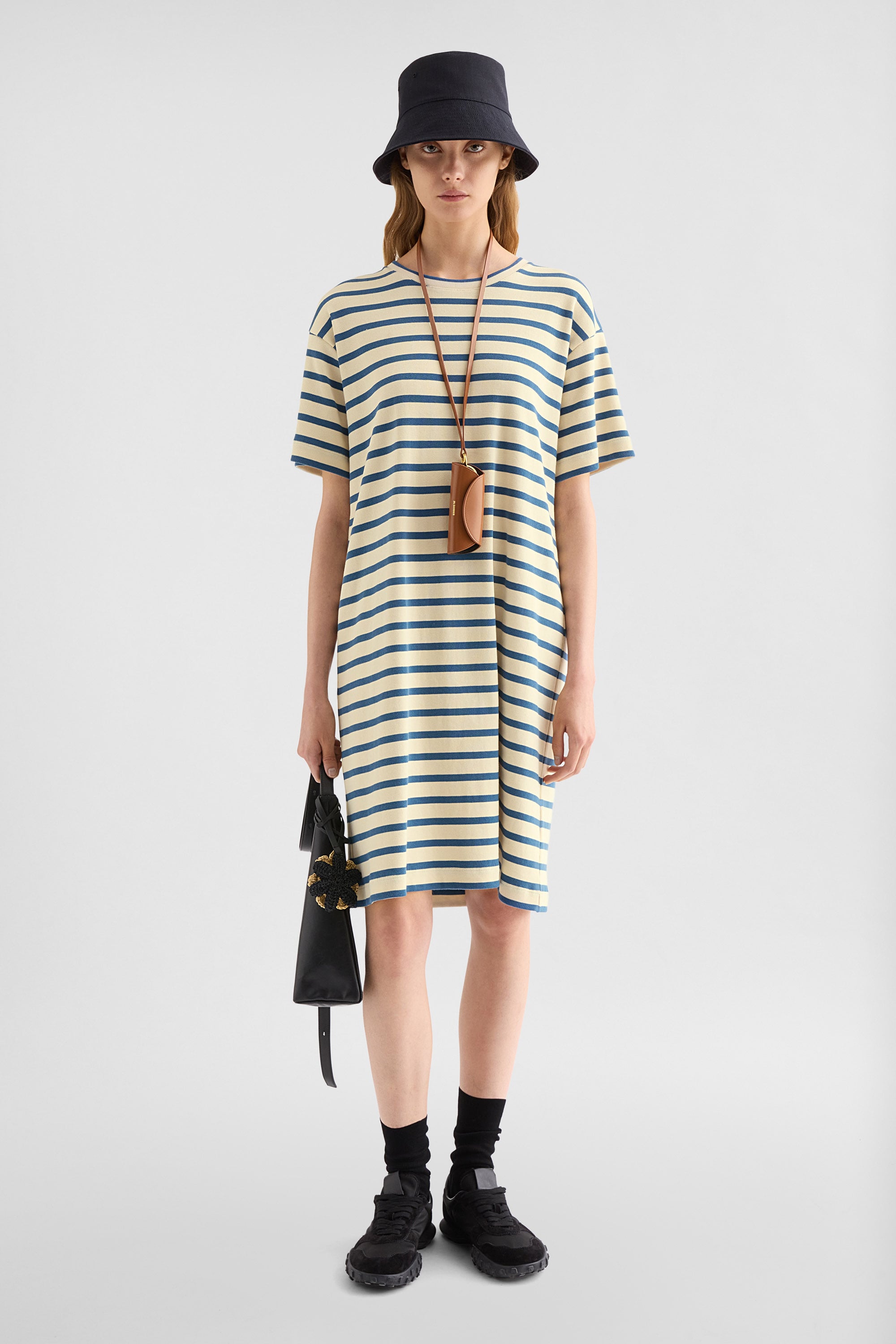 Cotton Crew-Neck Dress