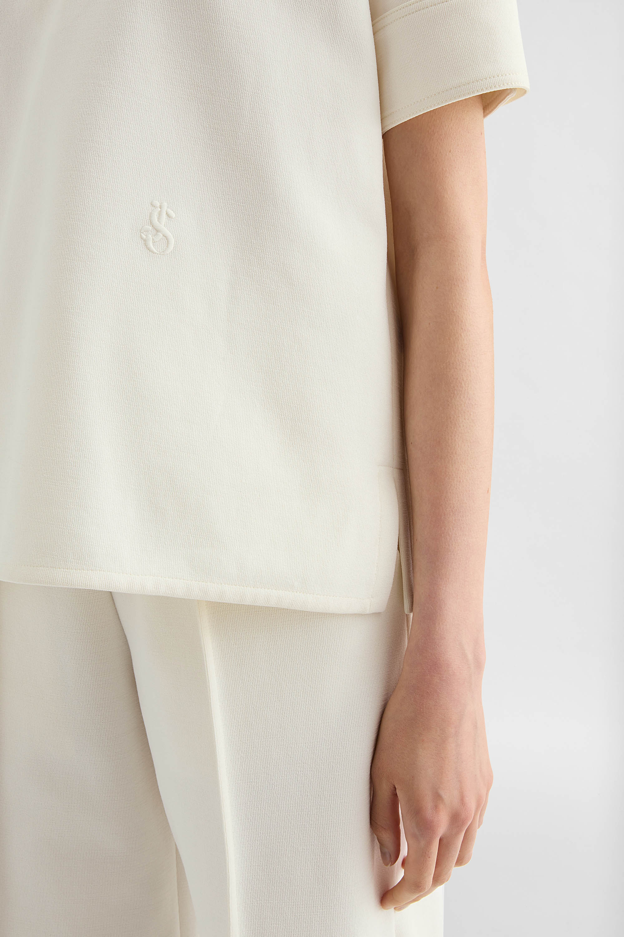 Cotton Blend Polo T-Shirt Woman | Jil Sander Official Online Store