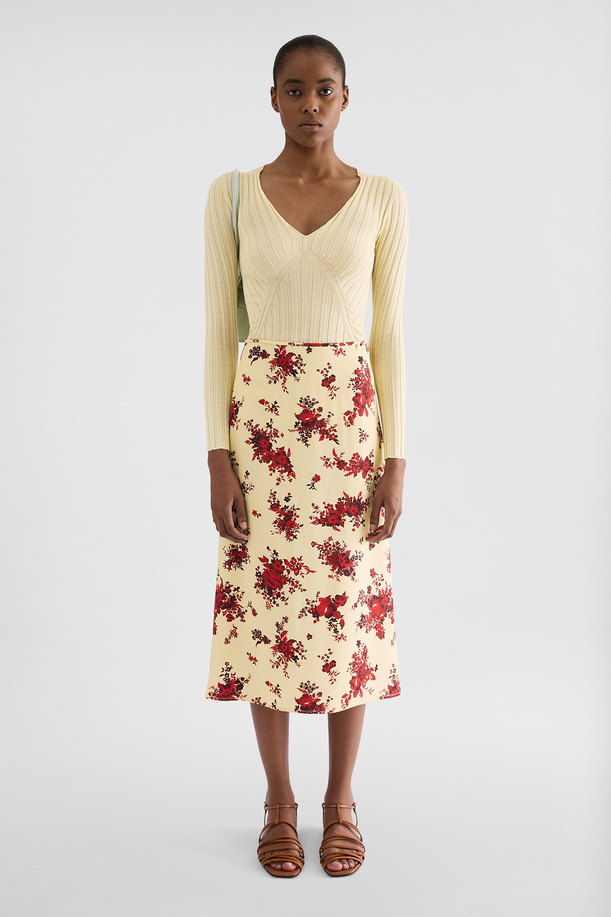 Jil Sander Envers Satin Printed Skirt