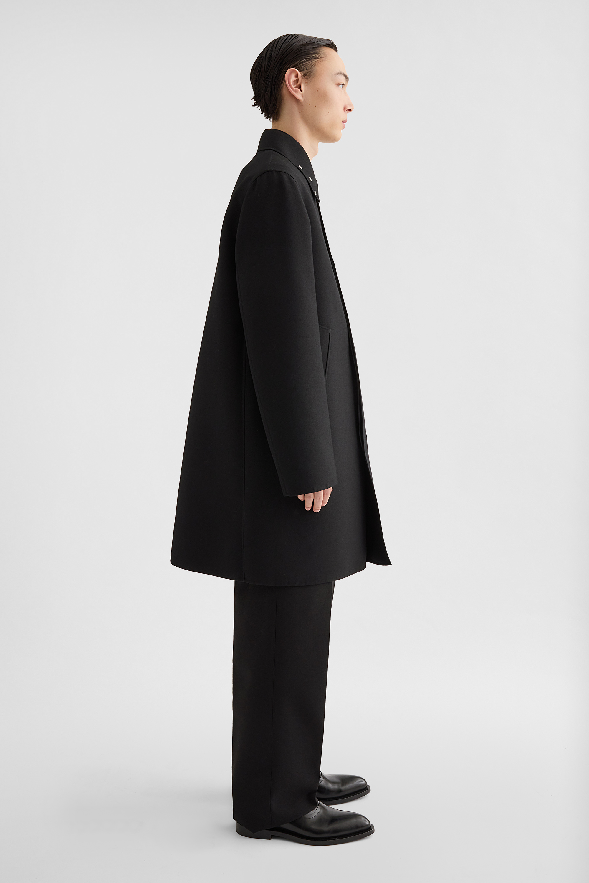 Wool Gabardine Coat - Jackets - Image 2