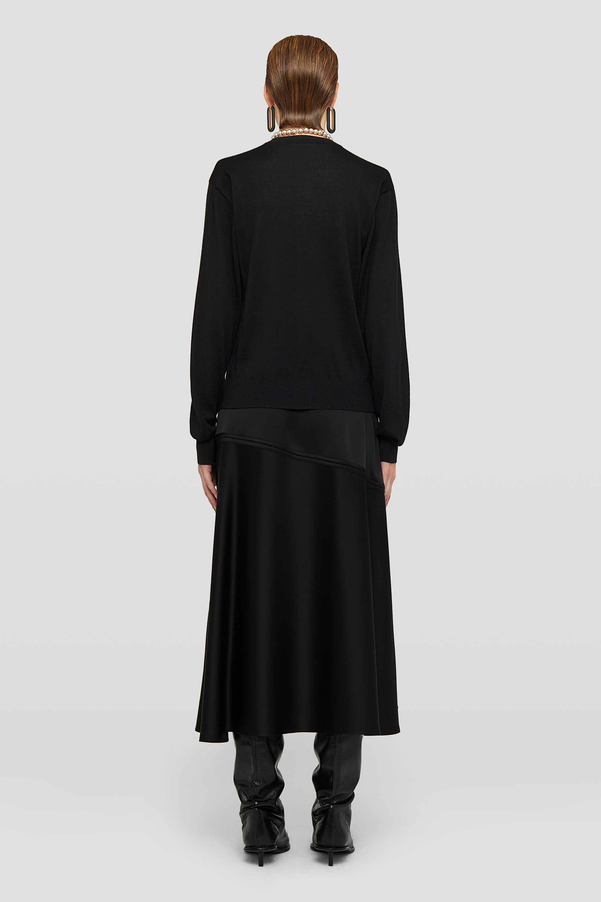 Cashmere Blend Crew-Neck Cardigan - Cardigans - Image 3
