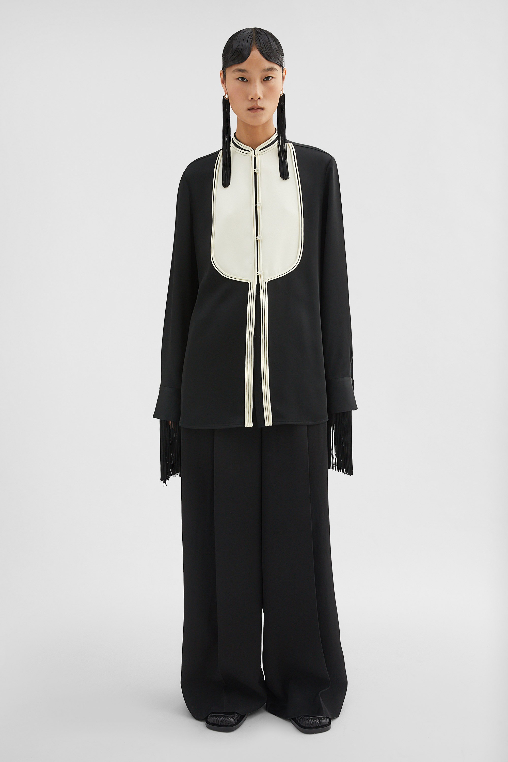 Hose aus Seidenmischung - Hosen - Image 1