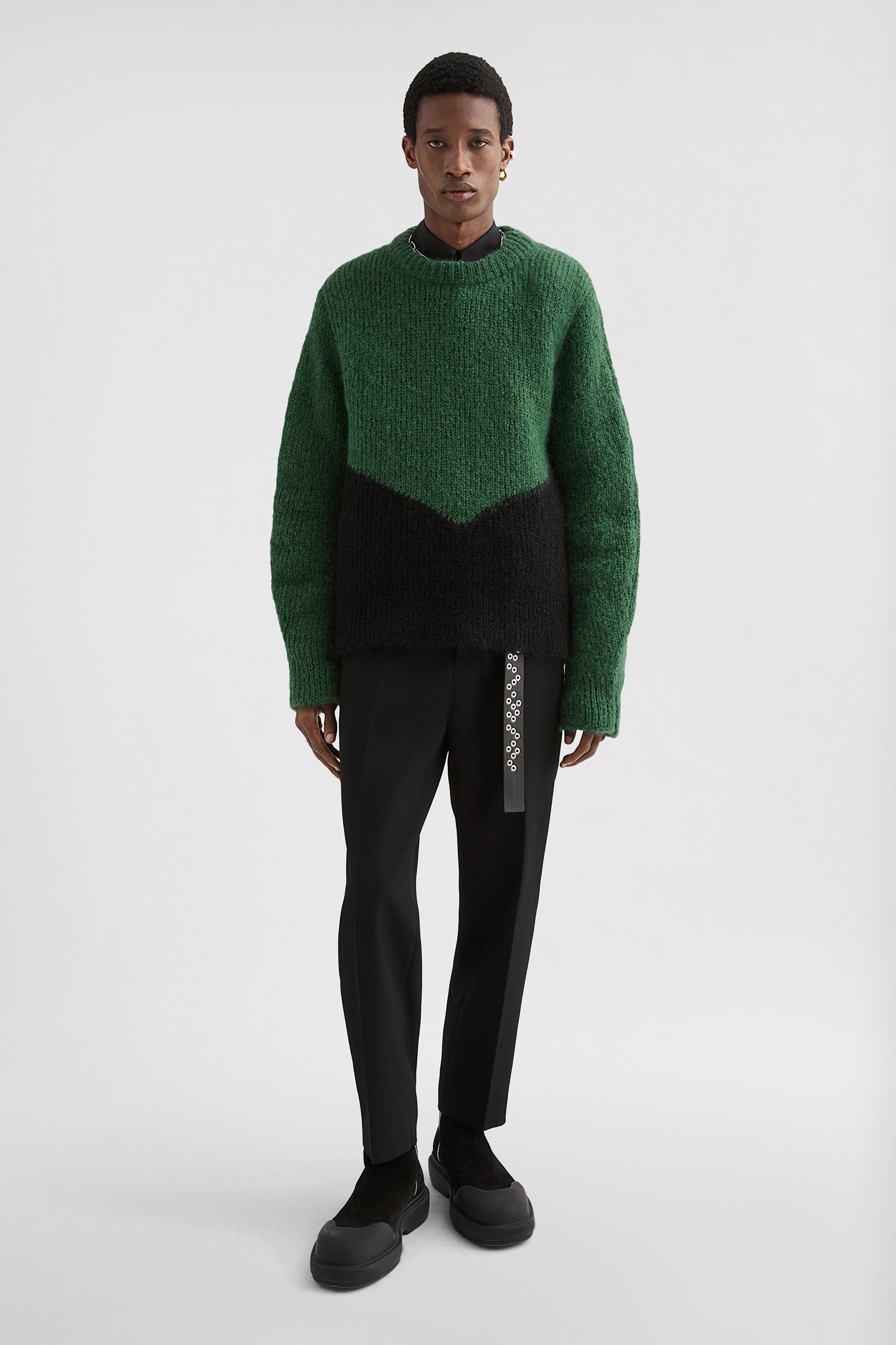 Pullover mit Rundhalsausschnitt aus Wollmischung - Strick - Image 1