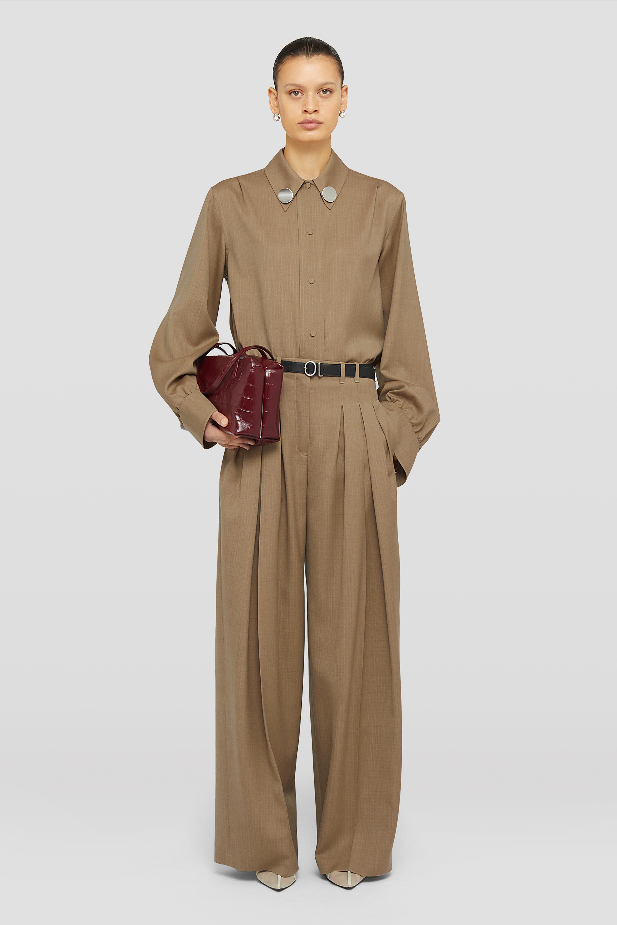 JILSANDERジルサンダーワイドパンツベルトパンツ