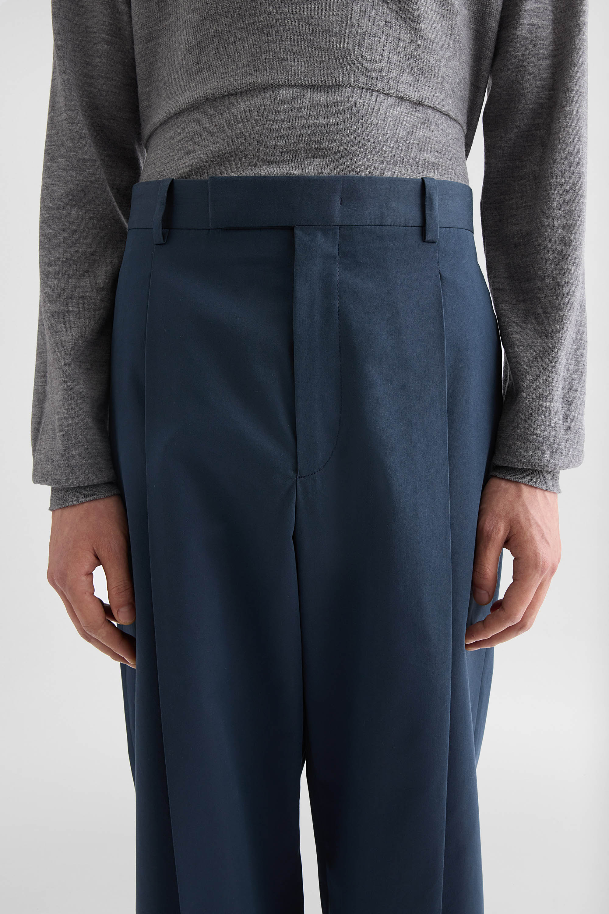 Cotton Blend Poplin Trousers Man | Jil Sander Official Online Store