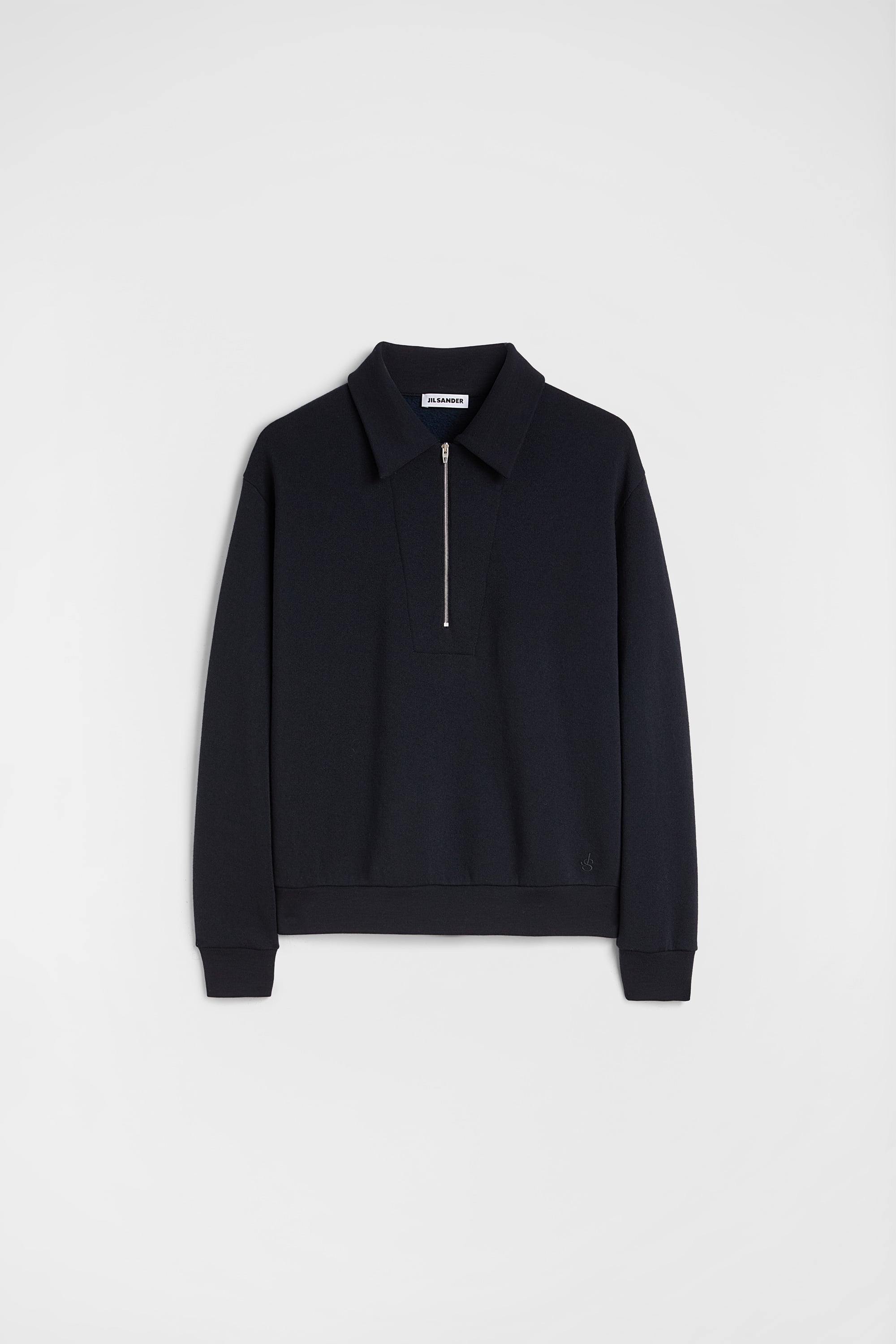 Cotton Blend Polo Sweatshirt 6