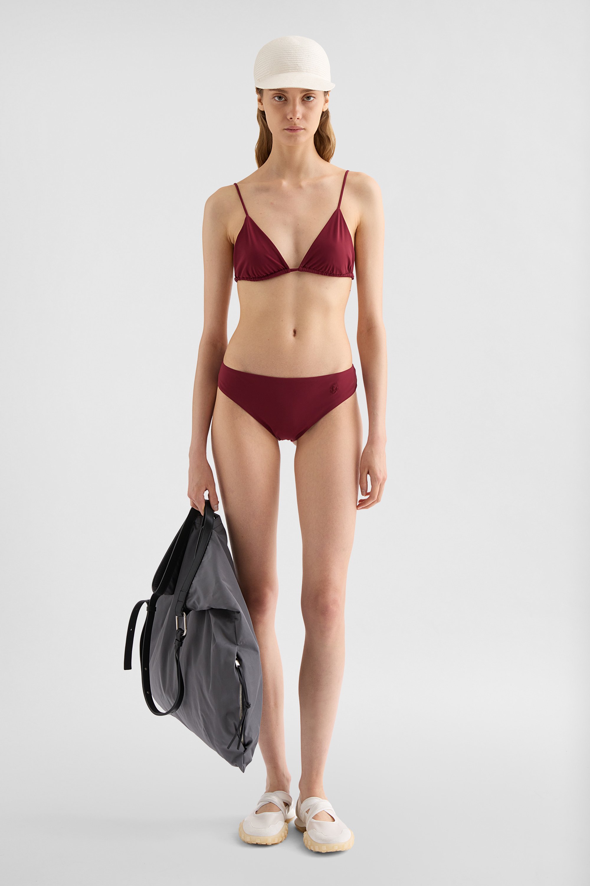 Jersey Tangle Bikini Top Woman | Jil Sander Official Online Store