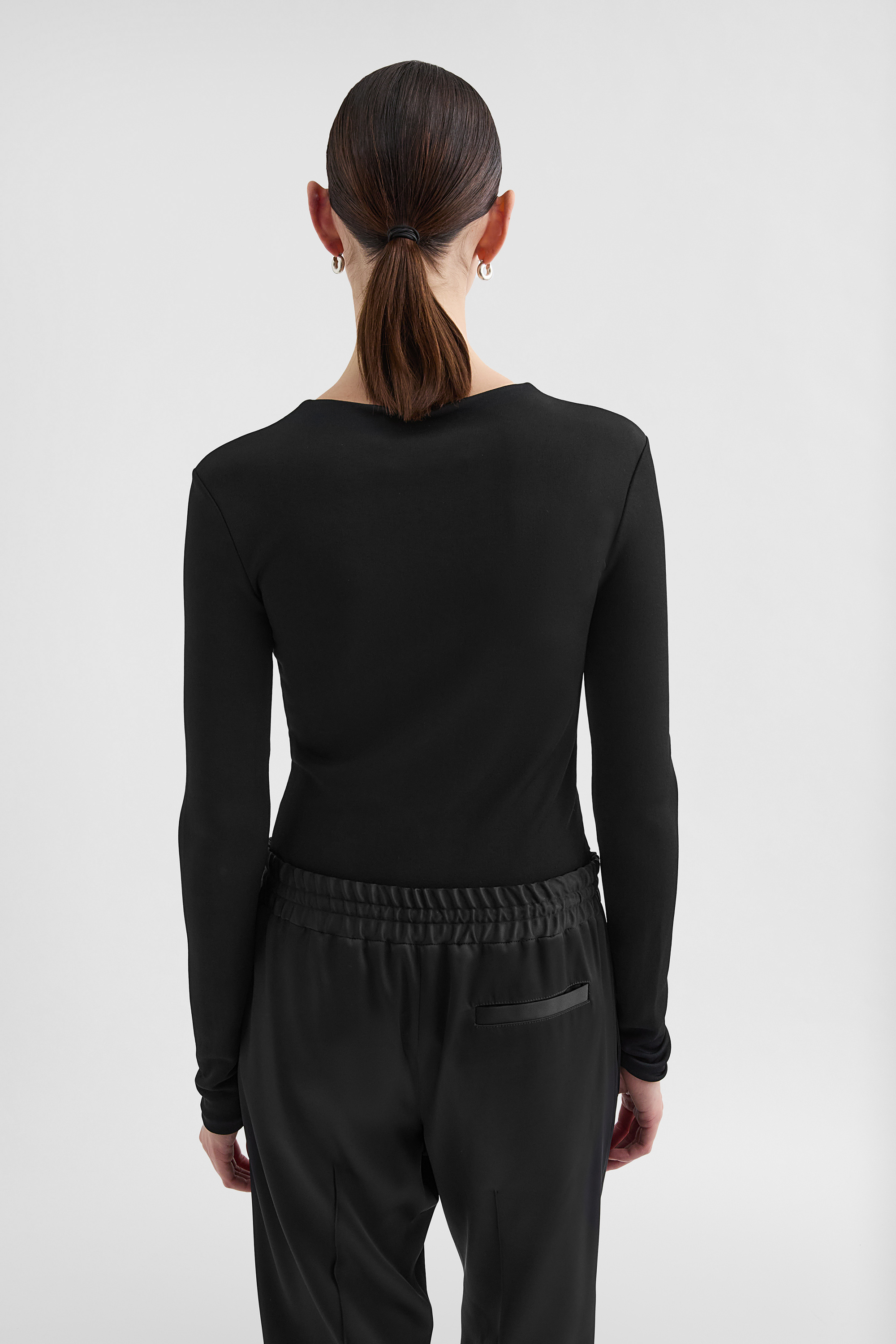 Fluid Viscose Crew-Neck Top