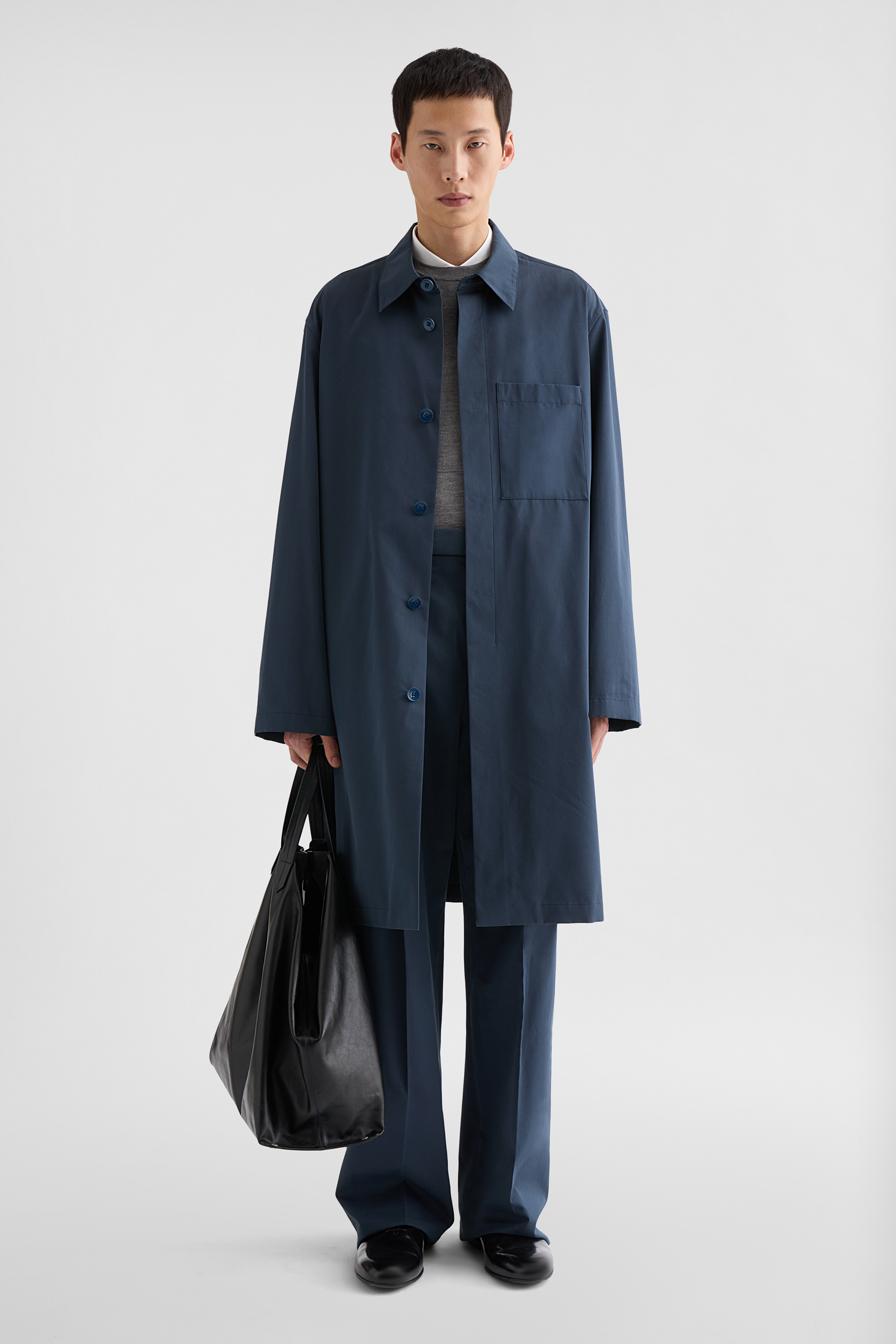 Cotton Blend Poplin Coat Man | Jil Sander Official Online Store