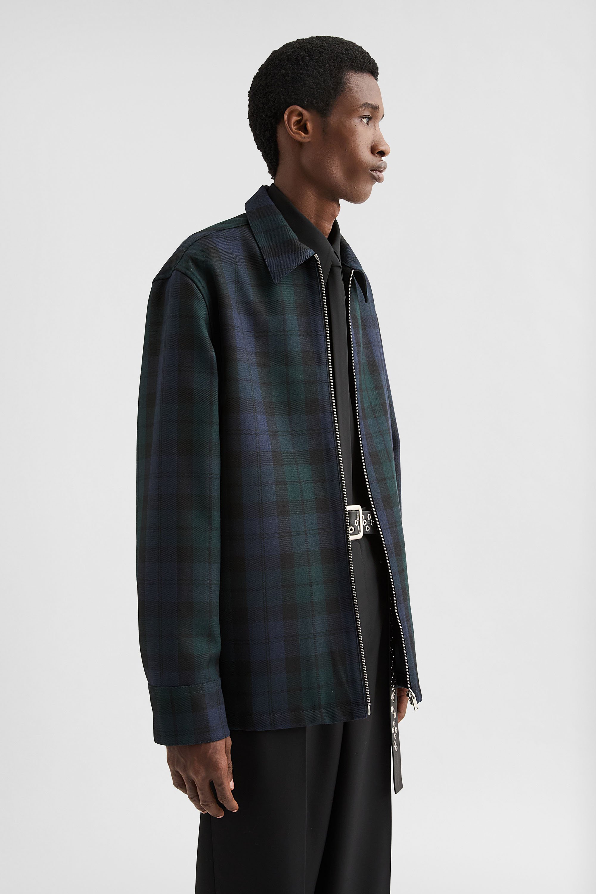 Wool Zip-Up Shirt Man | Jil Sander Official Online Store