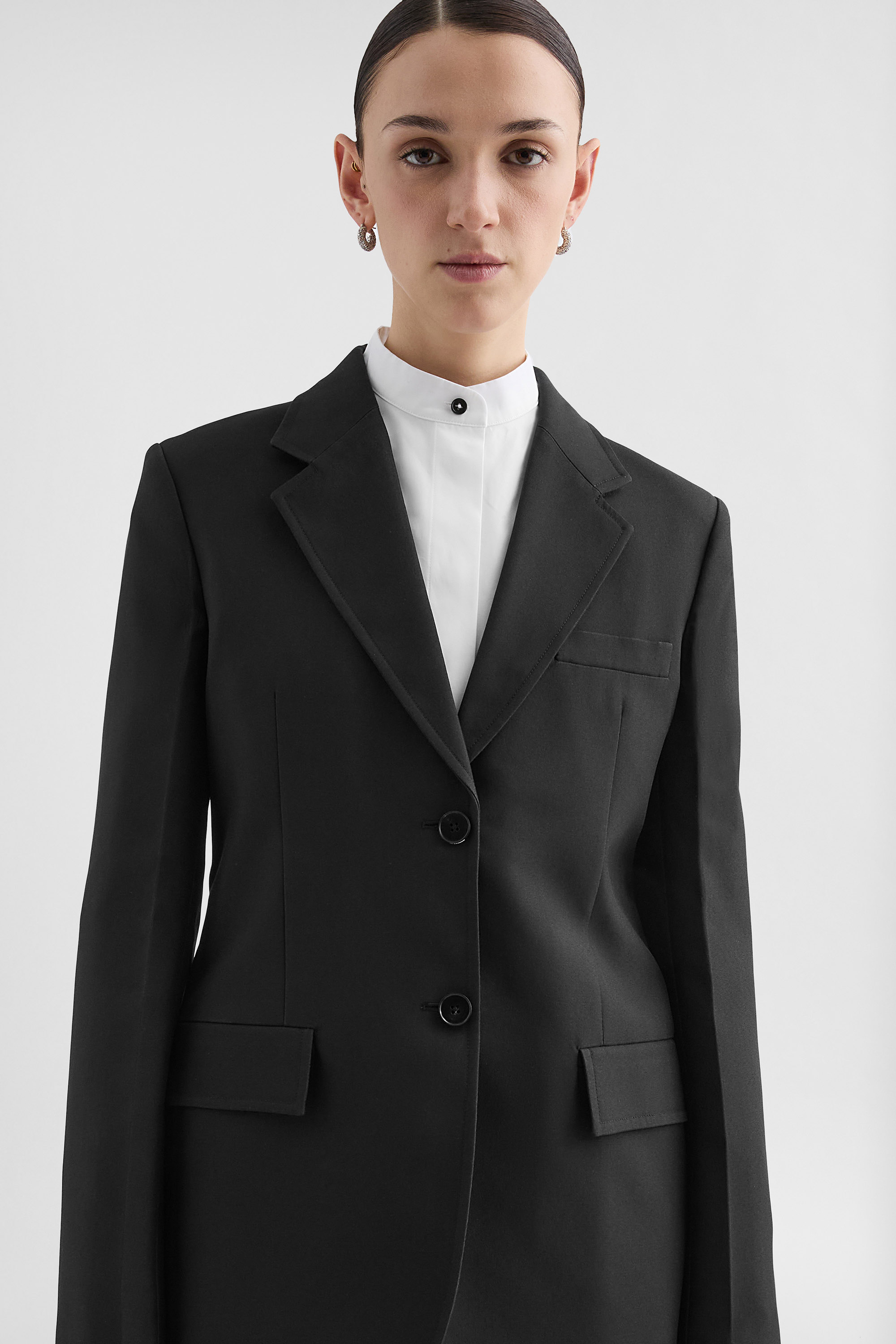 Veste tailleur en gabardine technique - Vestes - Image 3