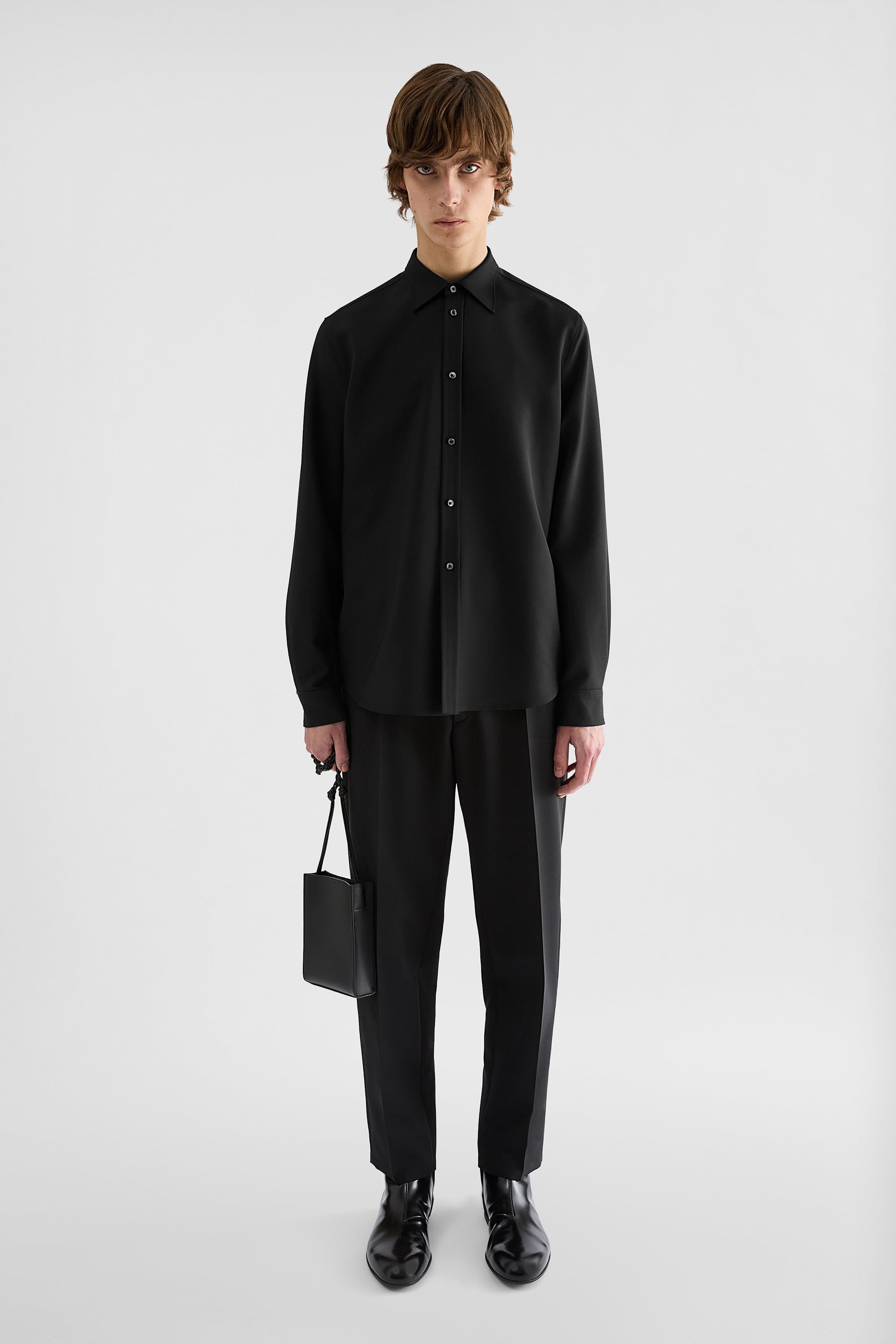 JIL SANDER ジルサンダー 25AW Wool Canvas Shirt Wool Canvas Shirt Man | Jil Sander Official Online Store