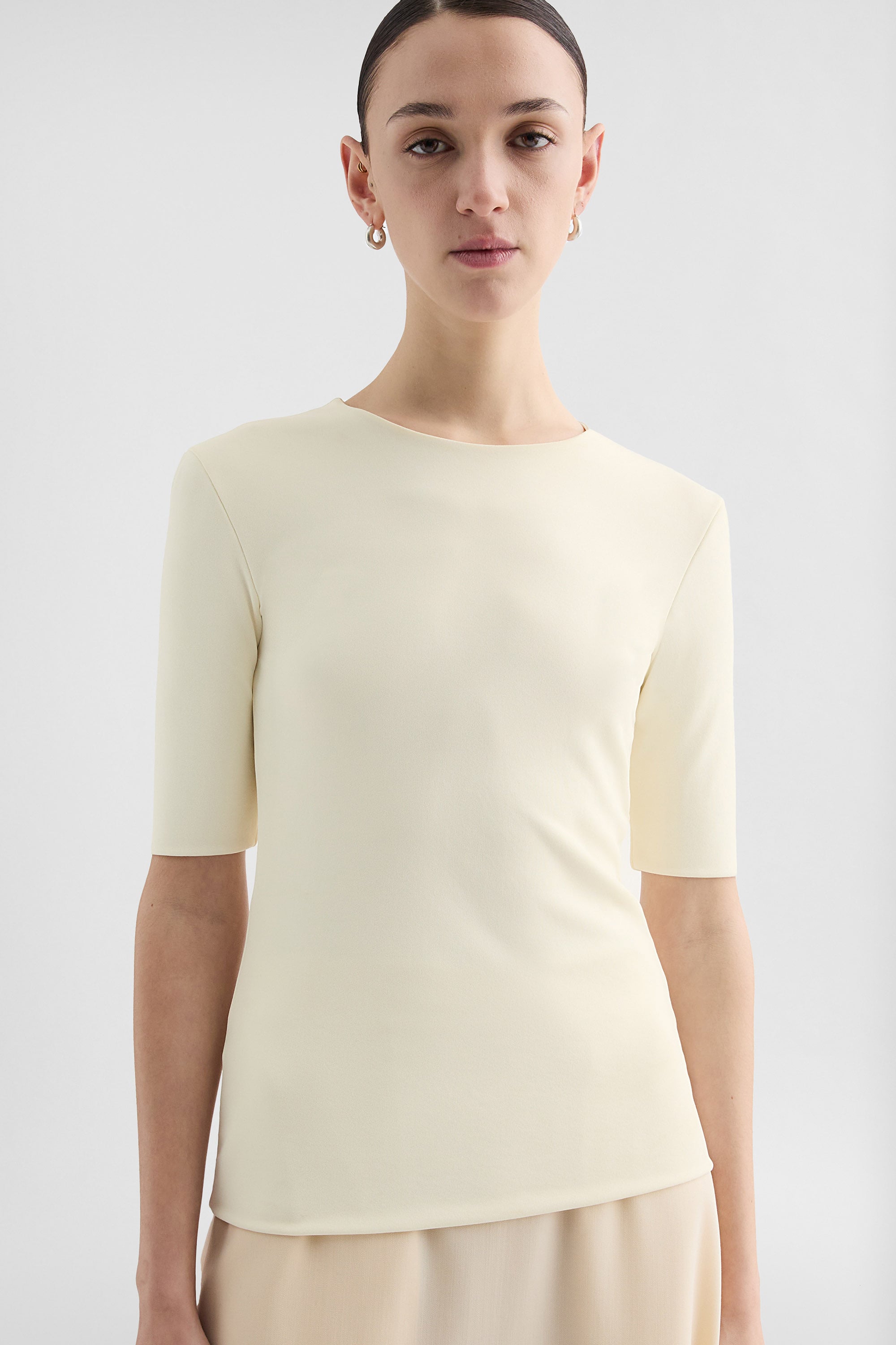 Fluid Viscose Crew-Neck T-Shirt