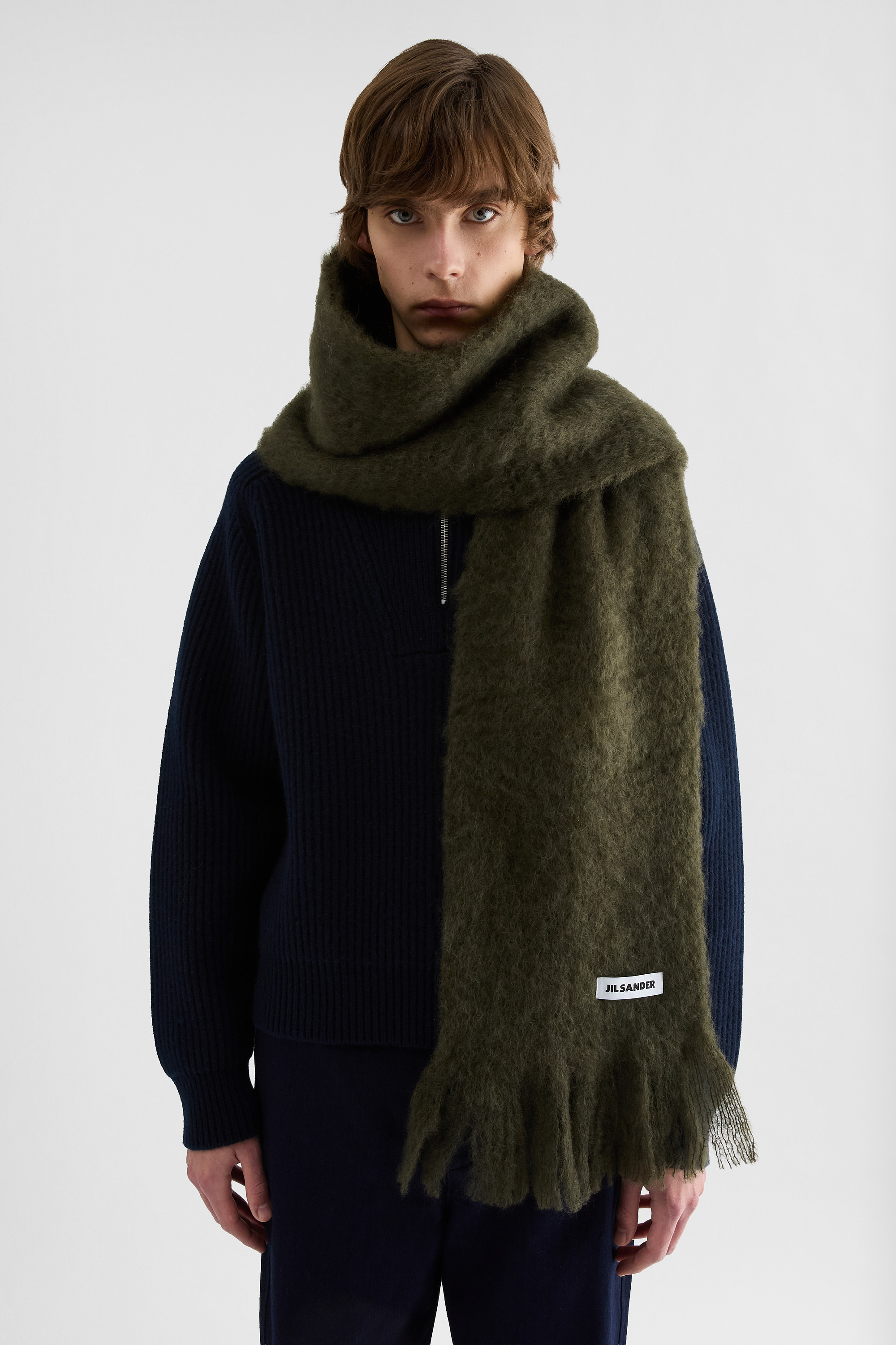 Slim Wool Blend Scarf Woman | Jil Sander Official Online Store