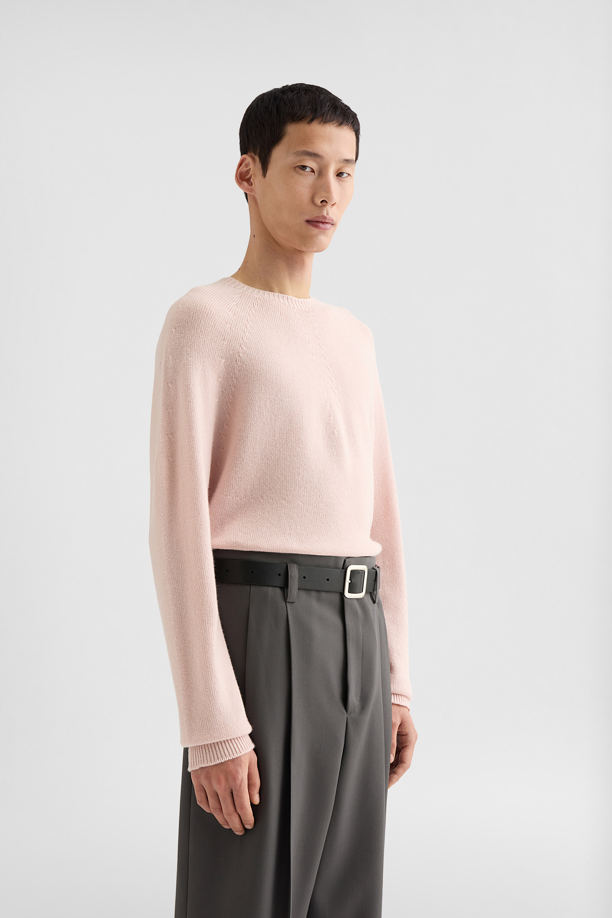 カシミヤ ブレンド クルーネックセーター メンズ | Jil Sander 公式