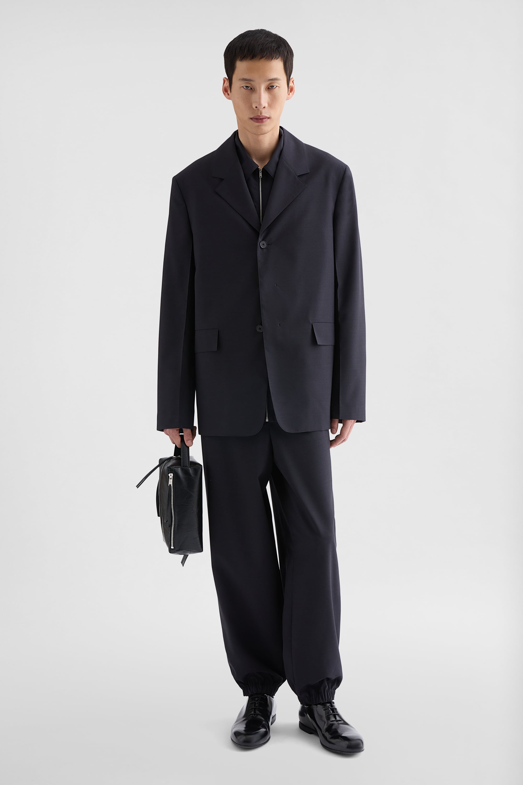 Wool Poplin Tailored Jacket