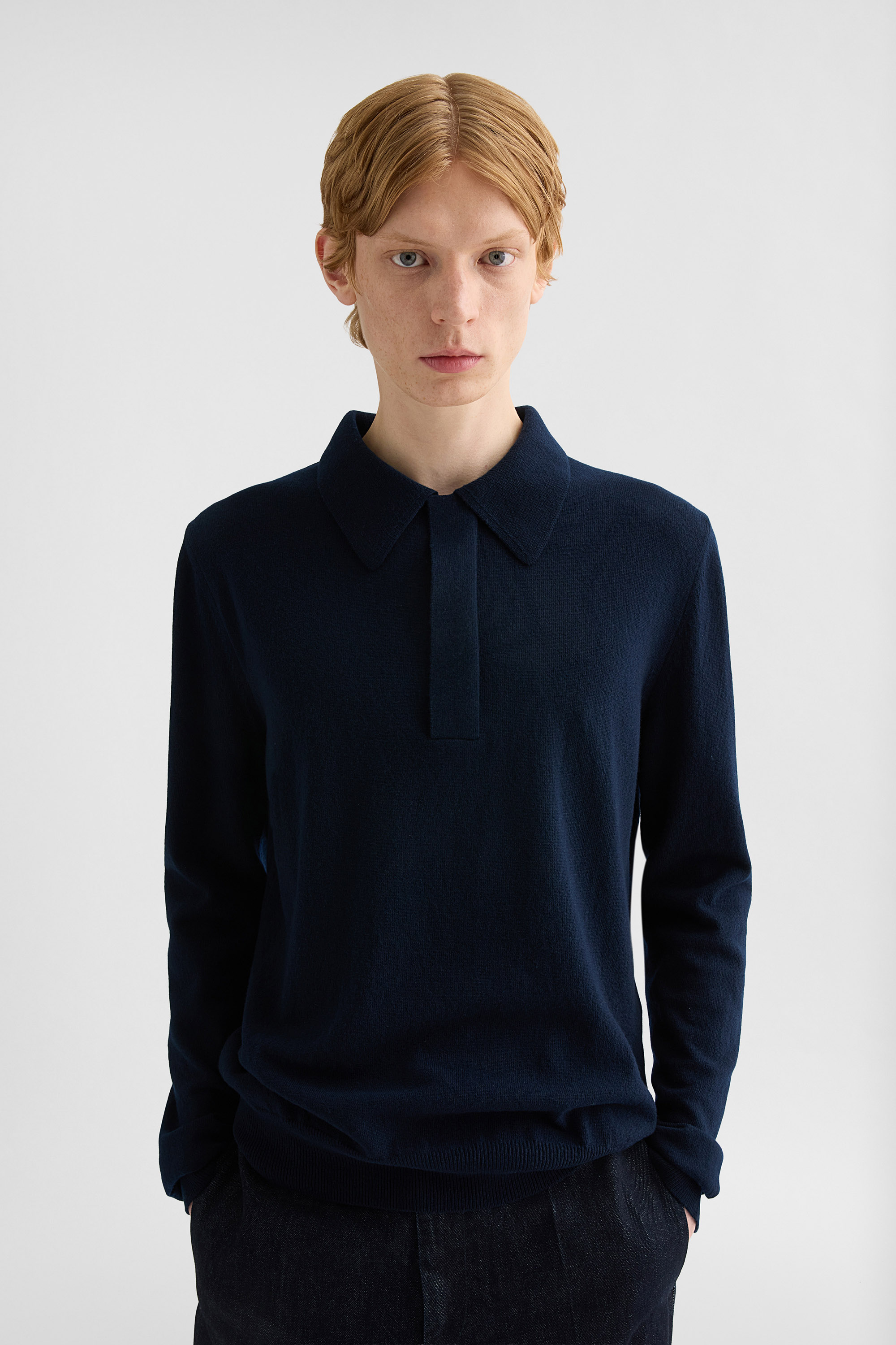 Lightweight Wool Polo Sweater 3