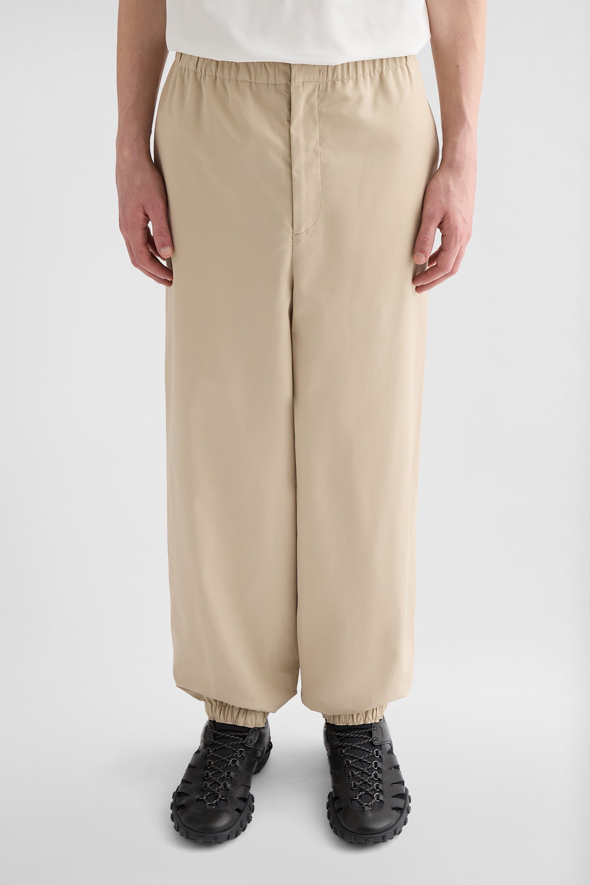 Cotton Blend Poplin Trousers