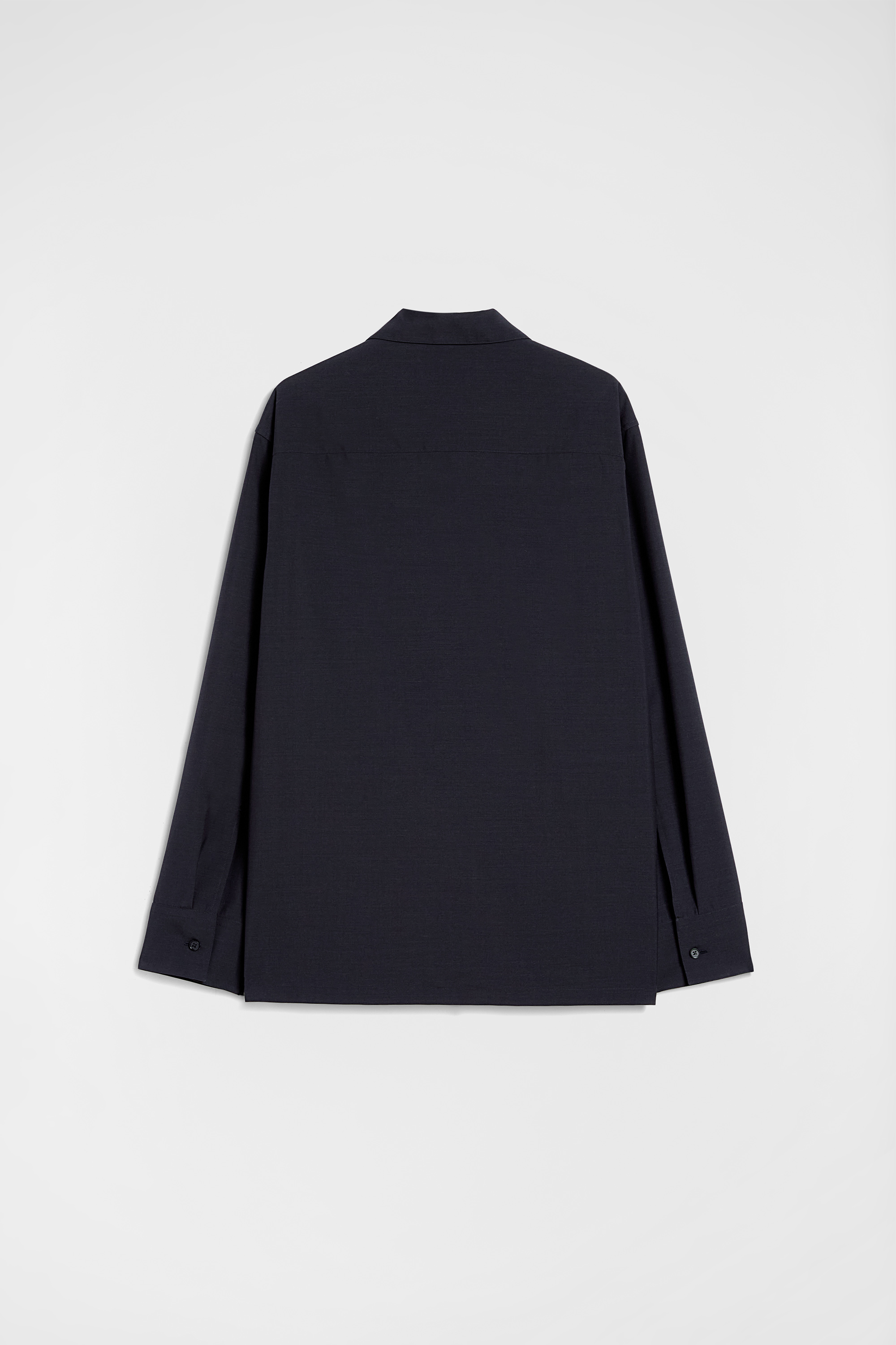 Wool Poplin Zip-Up Shirt Man | Jil Sander Official Online Store