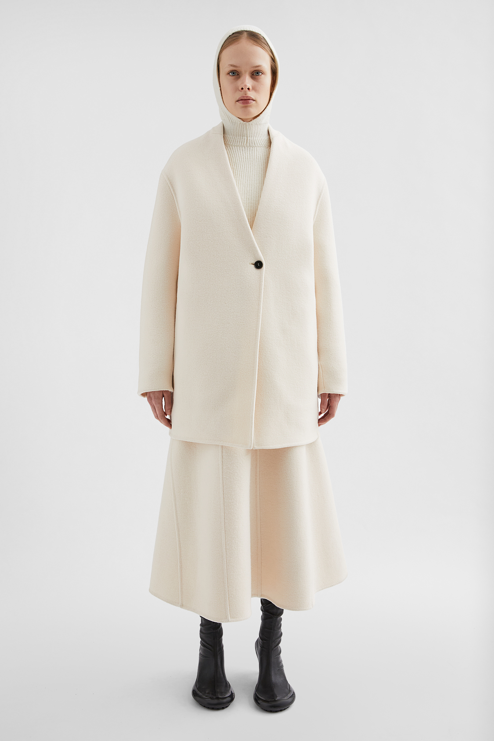 Manteau Femme JIL SANDER Gris 100% Laine Vierge - Taille 36 - Italie - Occasion Excellent état