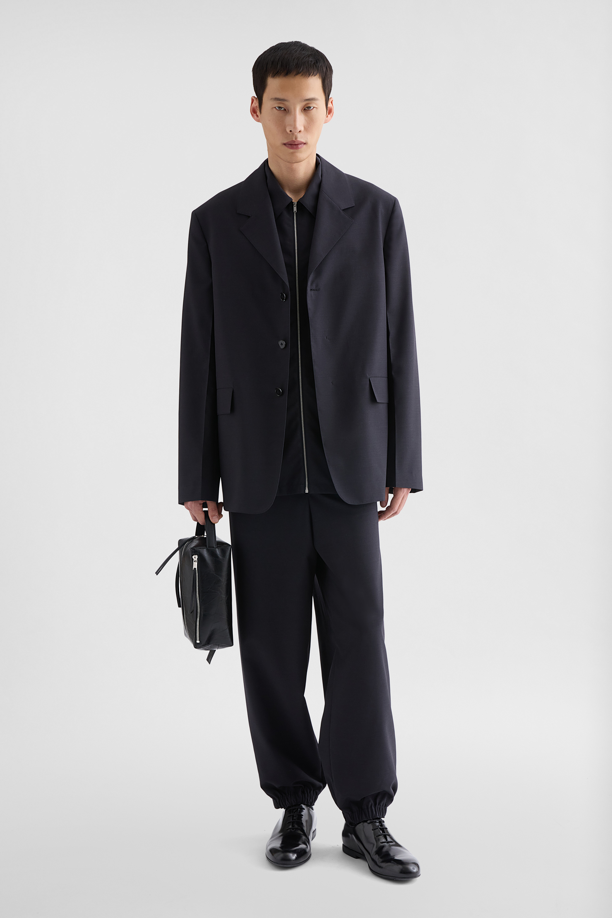 Wool Poplin Zip-Up Shirt Man | Jil Sander Official Online Store