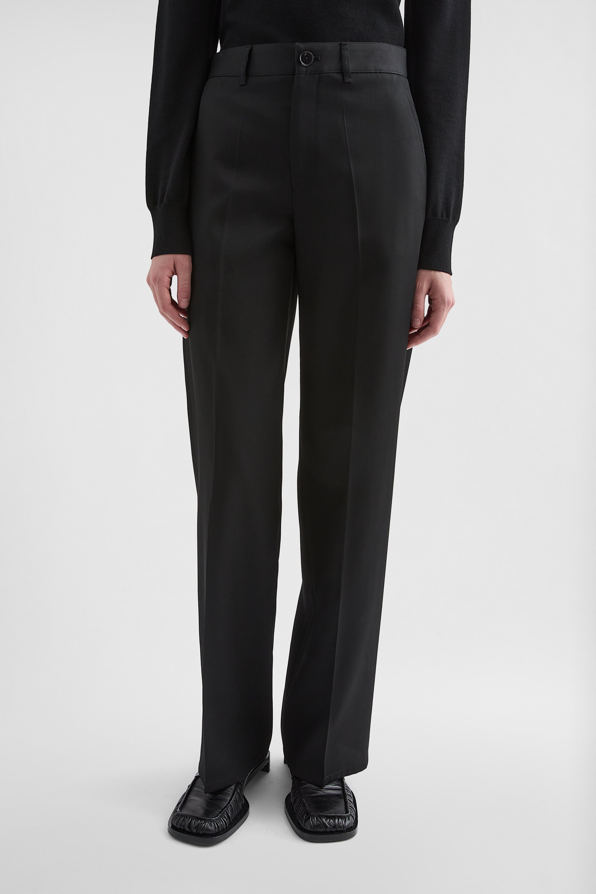 Lightweight Wool Gabardine Trousers - Trousers - Image 2