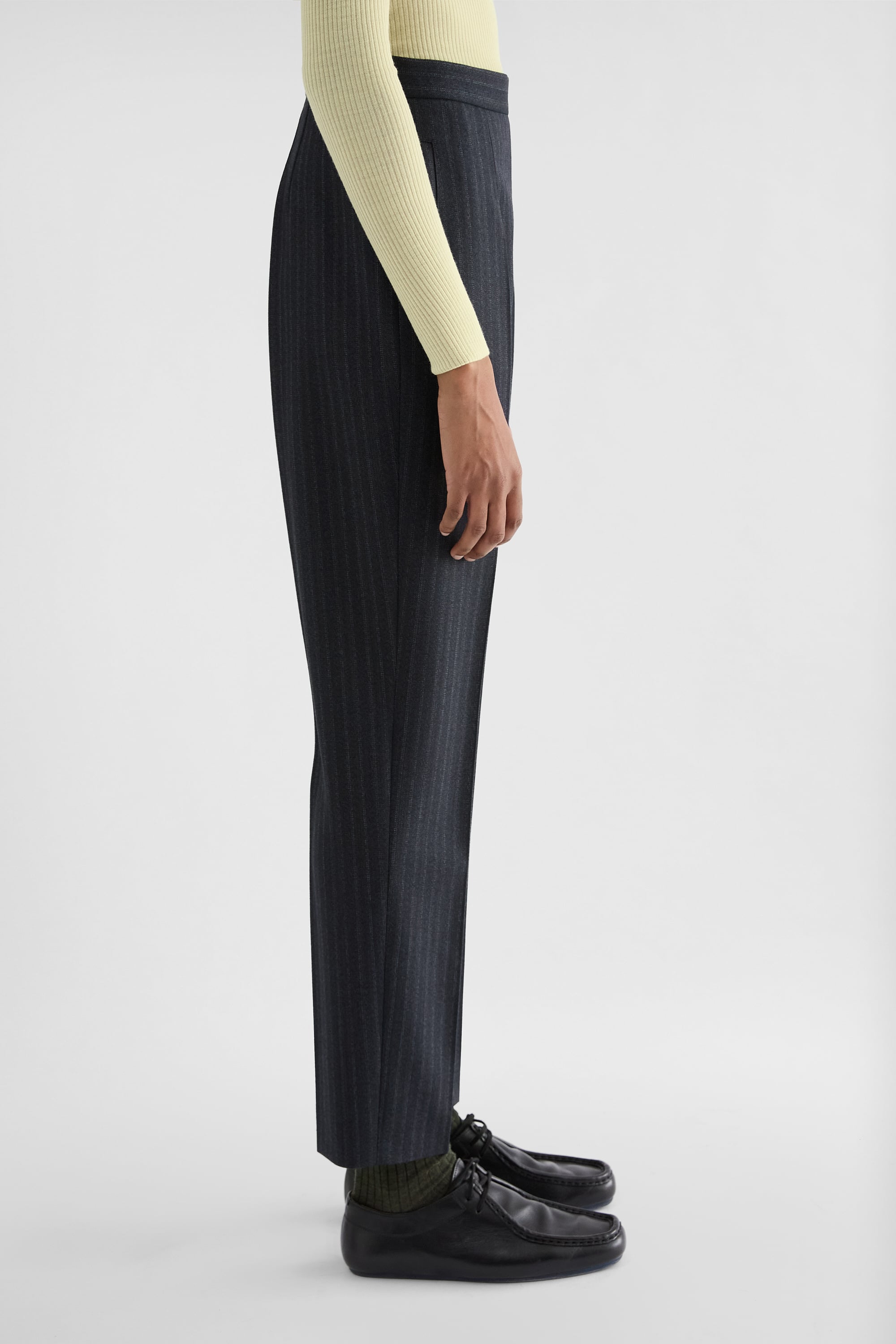 Wool Pinstripe Trousers