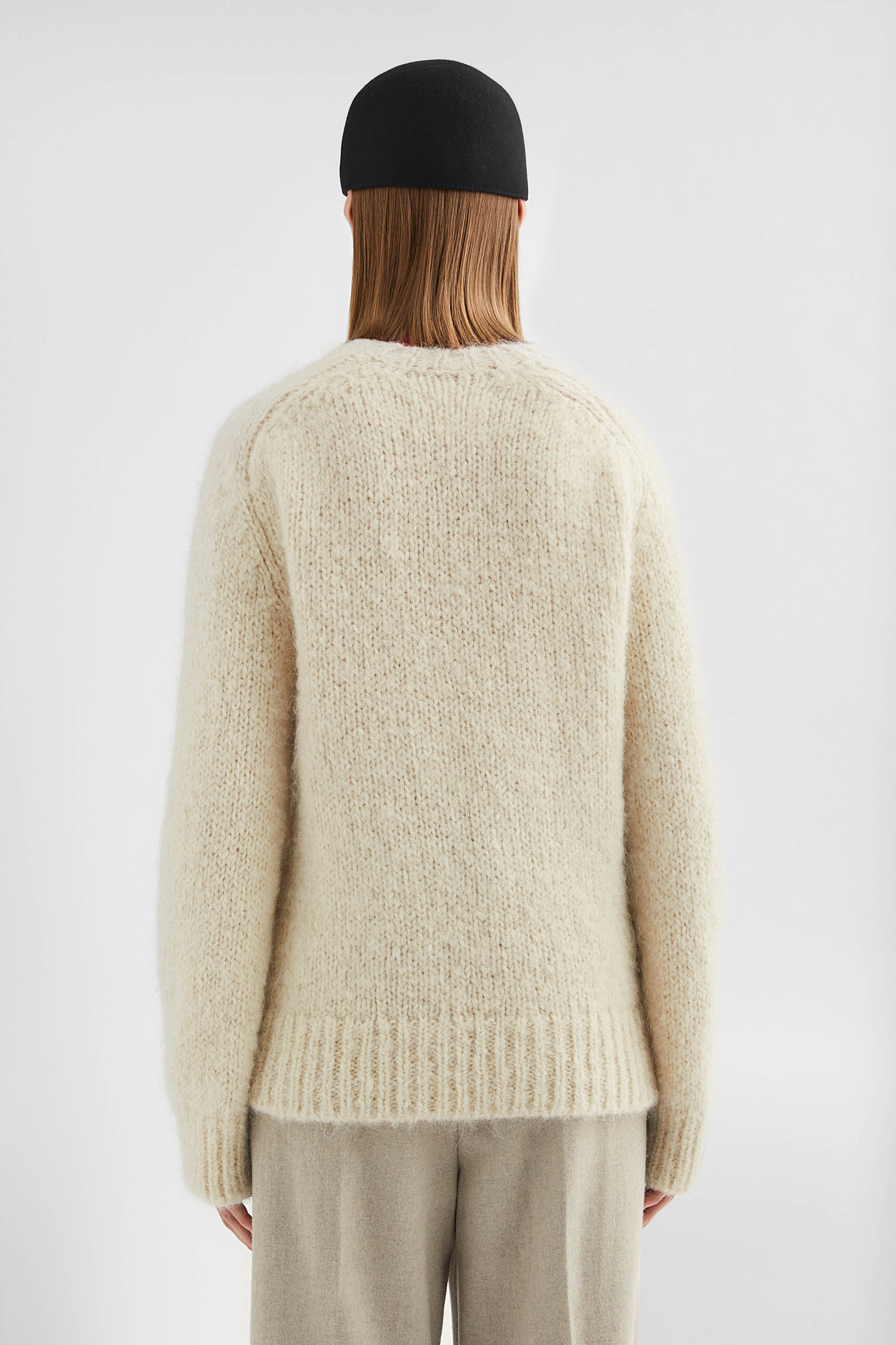 Wool Blend Crew-Neck Sweater - Sweaters - Image 4