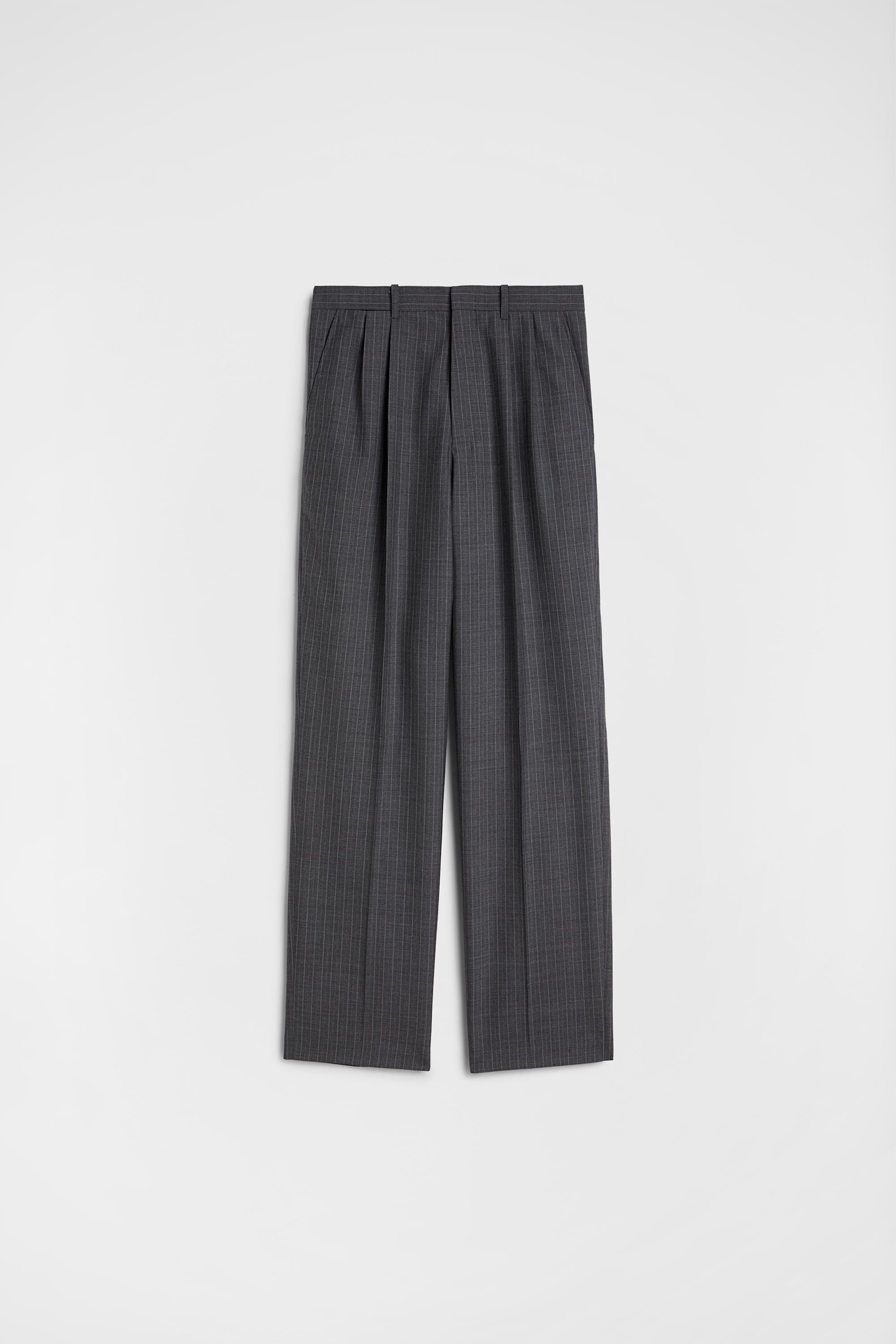 Wool Pinstripe Trousers 6