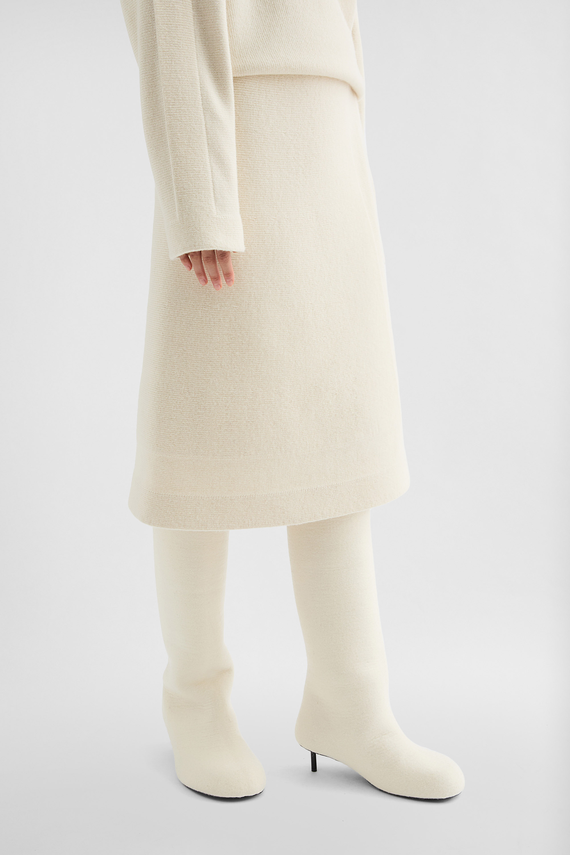 Wool Blend Wrap Skirt - Skirts - Image 3